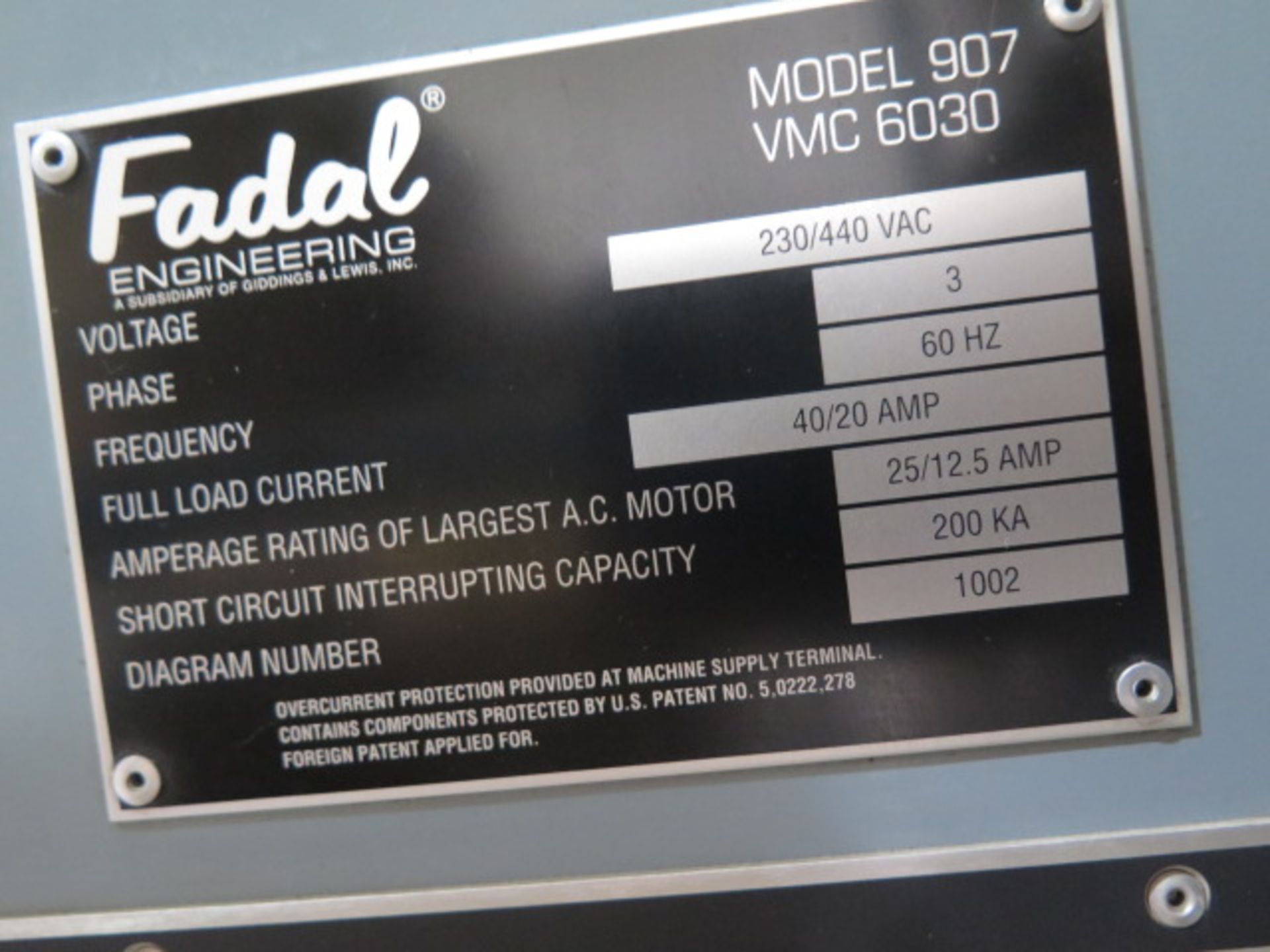 1998 Fadal VMC6030 4-Axis CNC Vertical Machining Center s/n 9807431 w/ Fadal CNC88HS, SOLD AS IS - Image 14 of 14