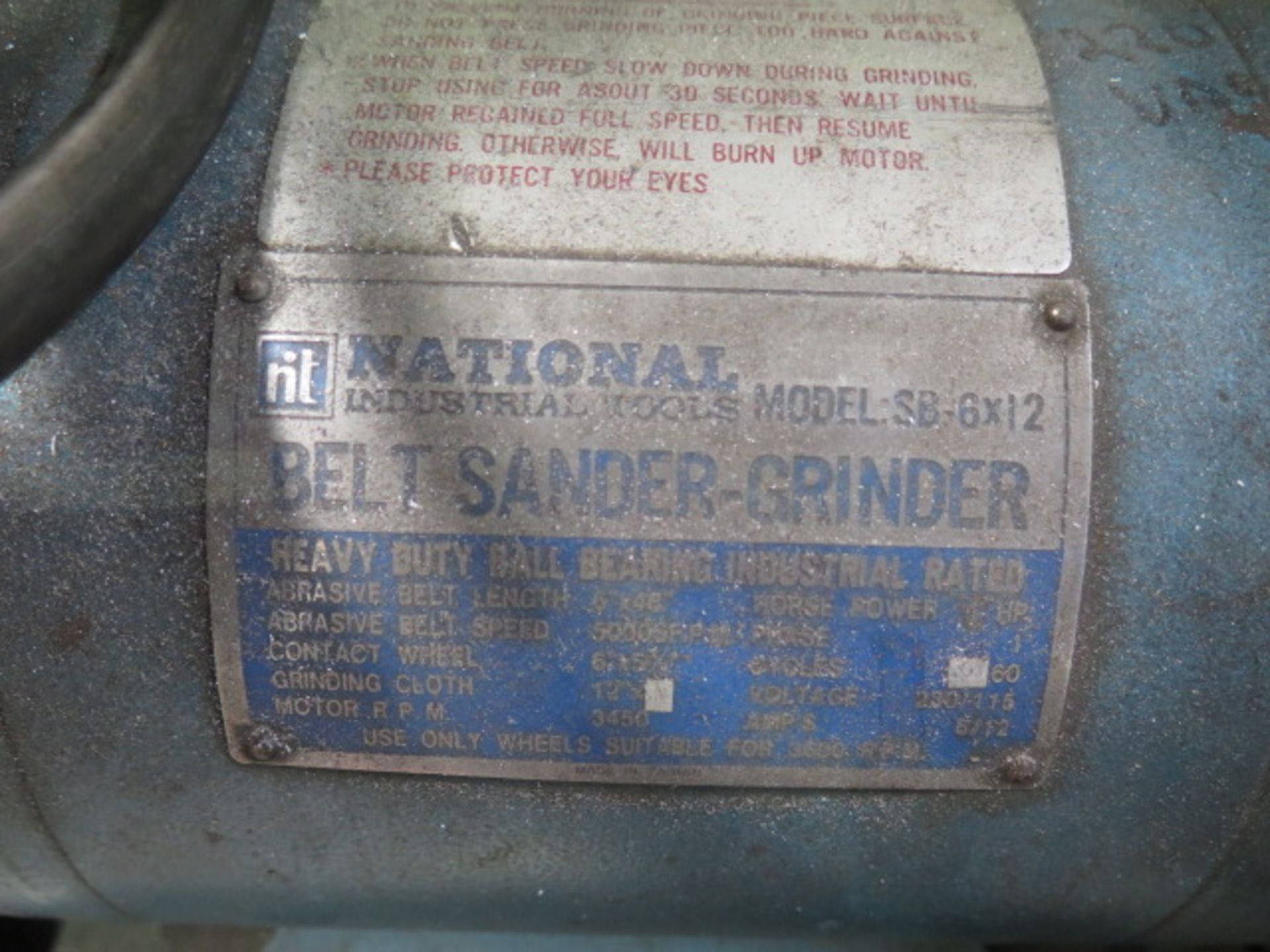 National 6" Belt / 12" Disc Sander Combo w/ Stand (SOLD AS-IS - NO WARRANTY) - Image 5 of 5