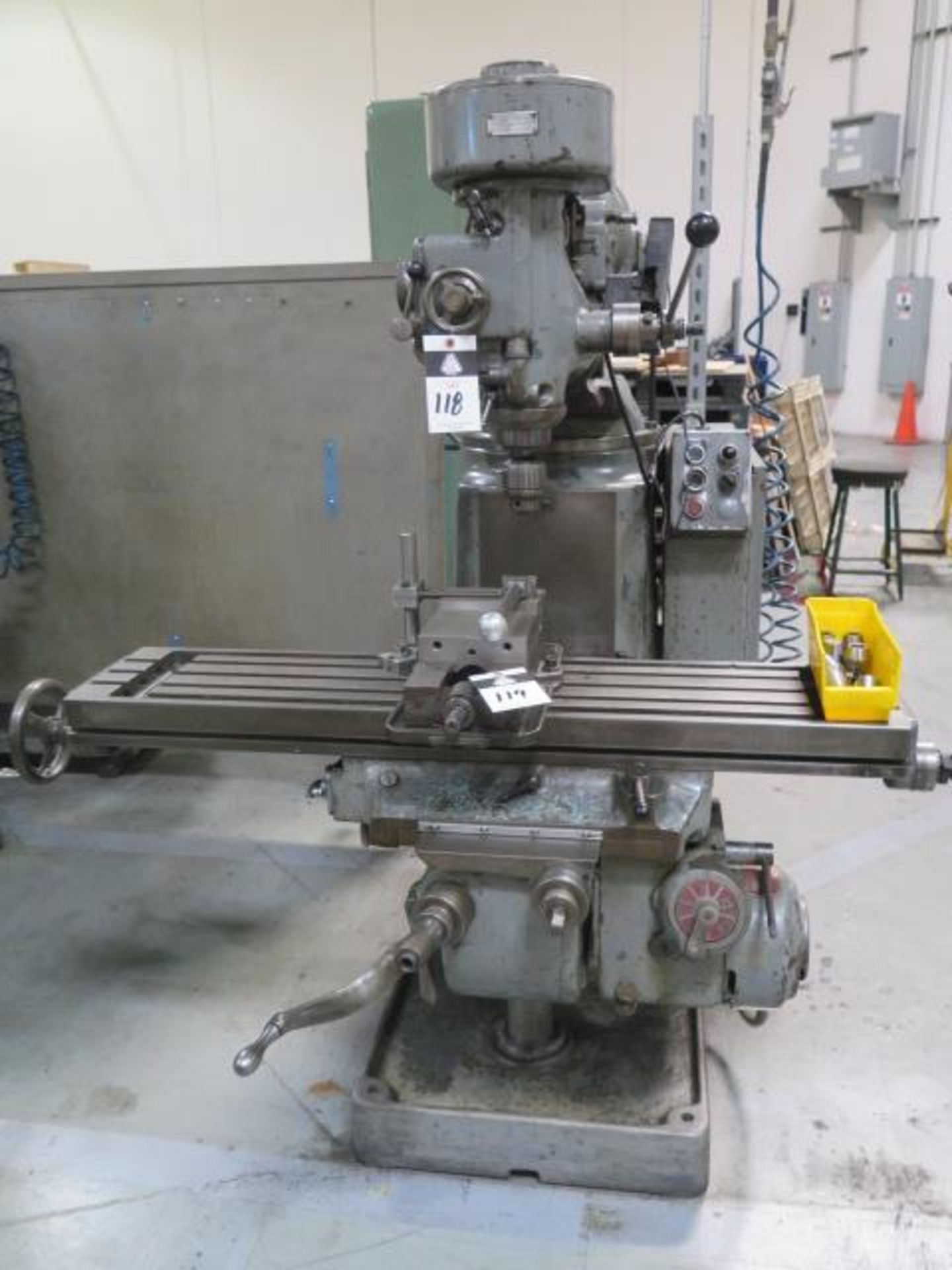 Tree 2VG Vertical ill s/n 6582 w/ Colleted Spindle, Power Feeds, 10 1/2" x 48" Table (SOLD AS-IS - - Image 2 of 7