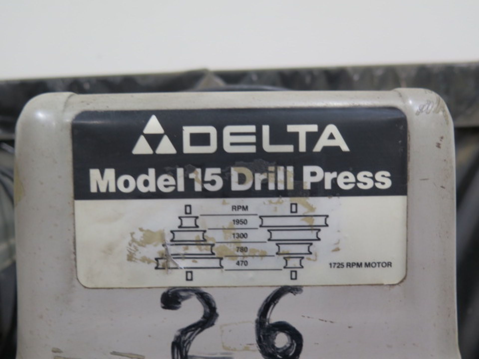 Delta 15" Pedestal Drill Press (SOLD AS-IS - NO WARRANTY) - Image 5 of 5