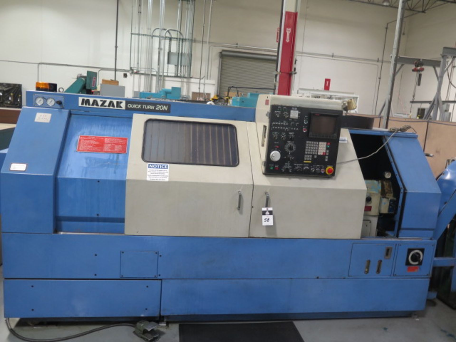 Mazak Quick Turn 20N CNC Turning Center w/ Fanuc System 10T Controls, Tool Presetter, SOLD AS IS