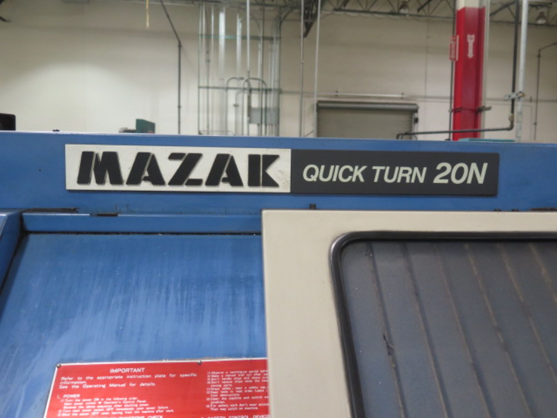 Mazak Quick Turn 20N CNC Turning Center w/ Fanuc System 10T Controls, Tool Presetter, SOLD AS IS - Image 12 of 14