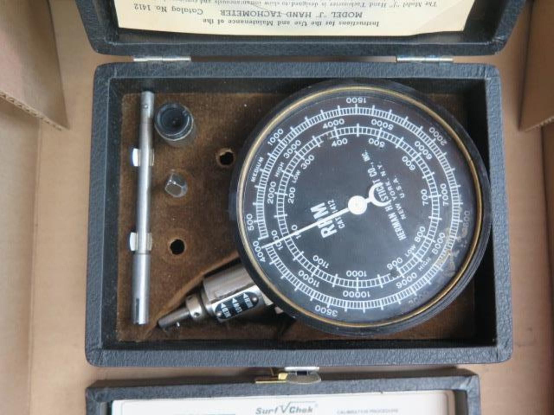 Herman Sticht RPM Meter and Surf-Check Surface Roughness Gage (SOLD AS-IS - NO WARRANTY) - Image 3 of 4