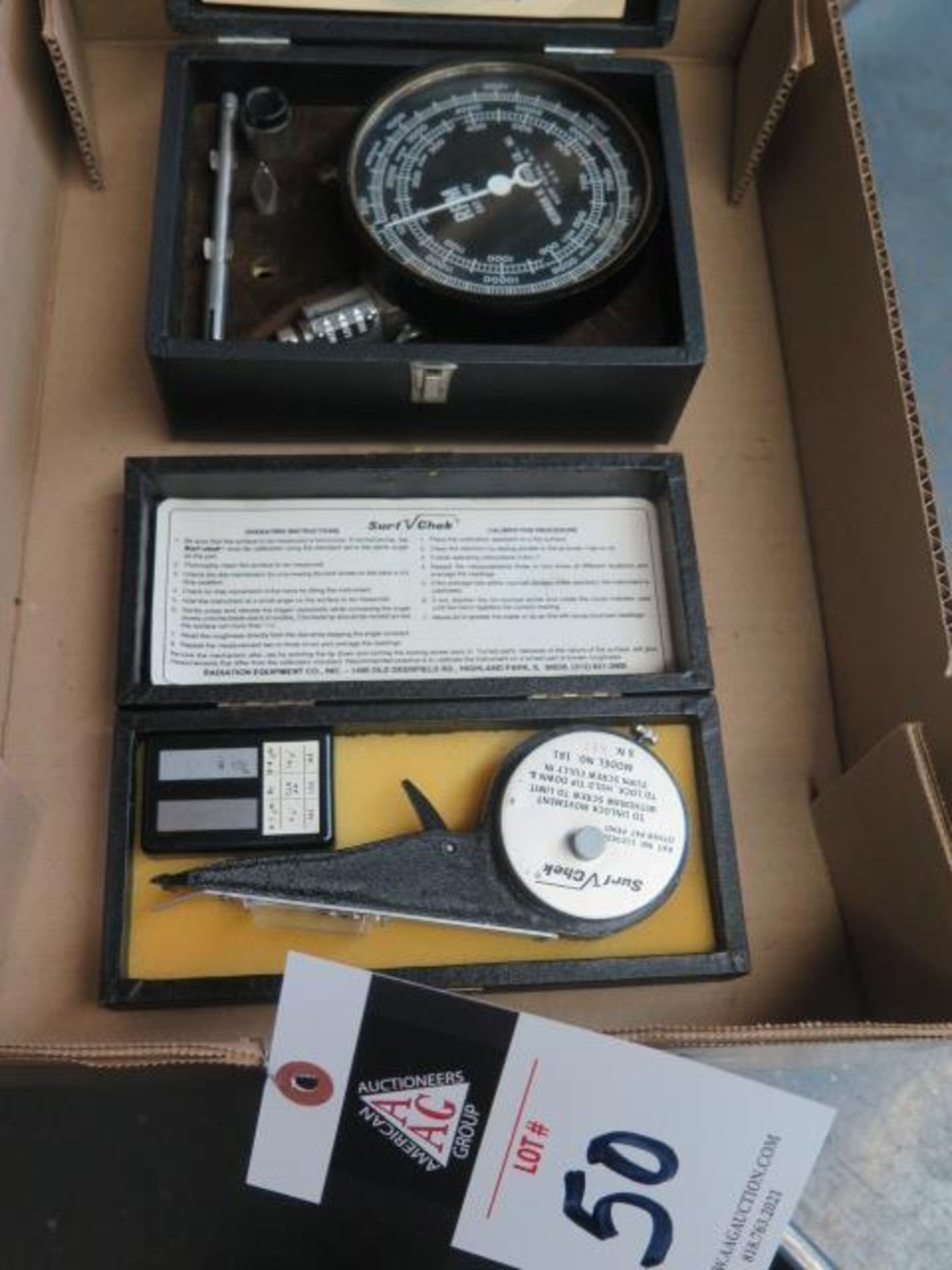 Herman Sticht RPM Meter and Surf-Check Surface Roughness Gage (SOLD AS-IS - NO WARRANTY)