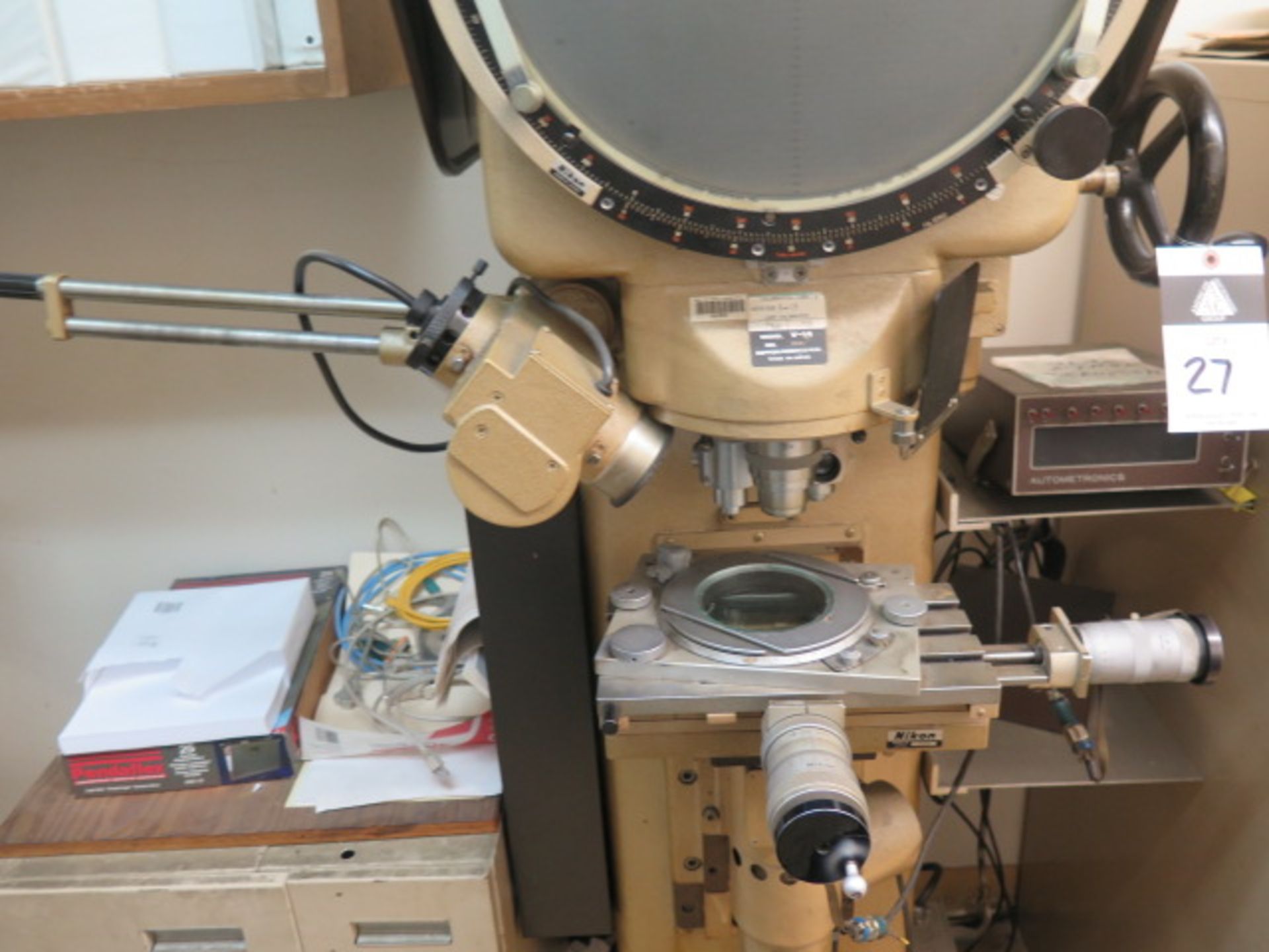 Nikon mdl. V-14 14" Optical Comparator s/n 36698 w/ Autometronics DRO, 20X, 50X and 300X, SOLD AS IS - Image 5 of 13
