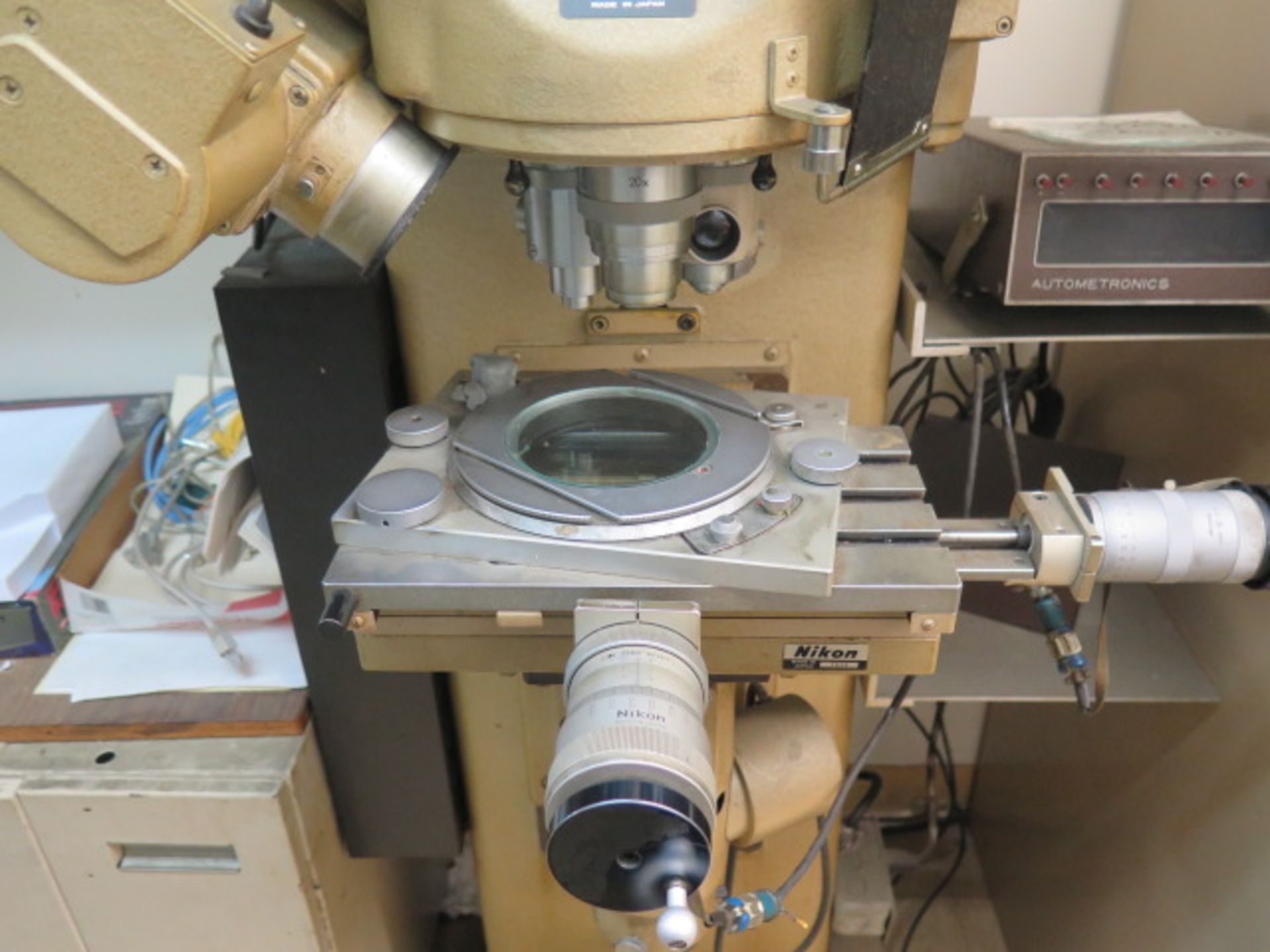 Nikon mdl. V-14 14" Optical Comparator s/n 36698 w/ Autometronics DRO, 20X, 50X and 300X, SOLD AS IS - Image 7 of 13