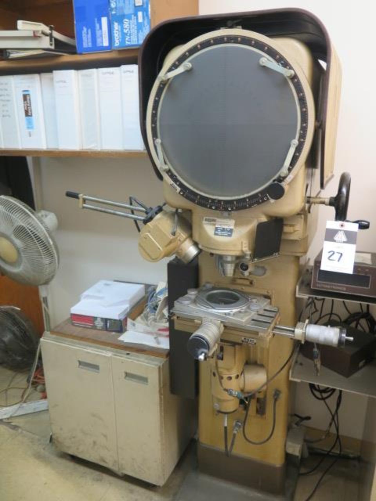 Nikon mdl. V-14 14" Optical Comparator s/n 36698 w/ Autometronics DRO, 20X, 50X and 300X, SOLD AS IS