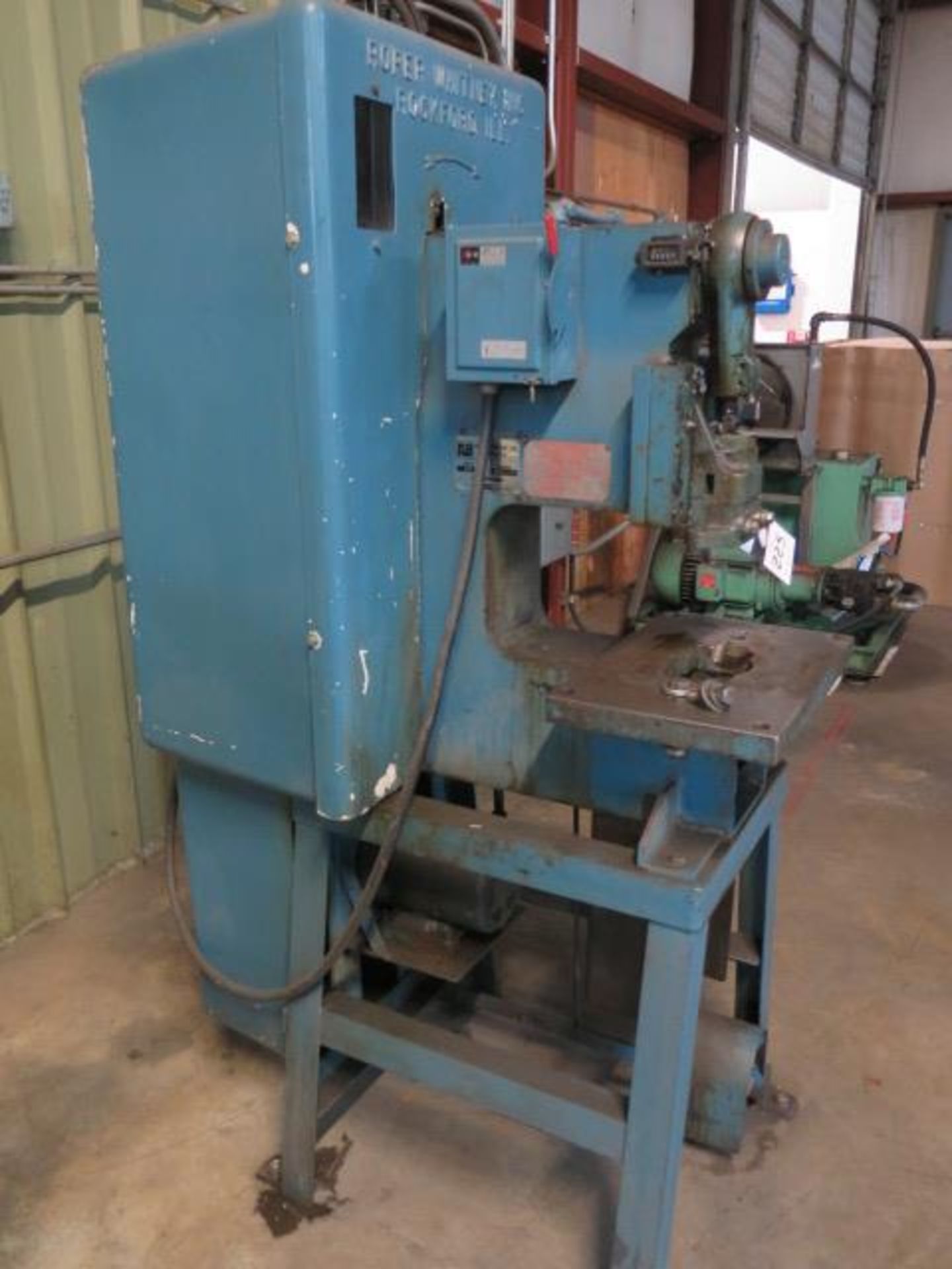Roper Whitney mdl. 129 10-Ton Stamping Press s/n 1186-4-86 w/ 12" x 18" Bolster Area SOLD AS-IS - Image 3 of 8