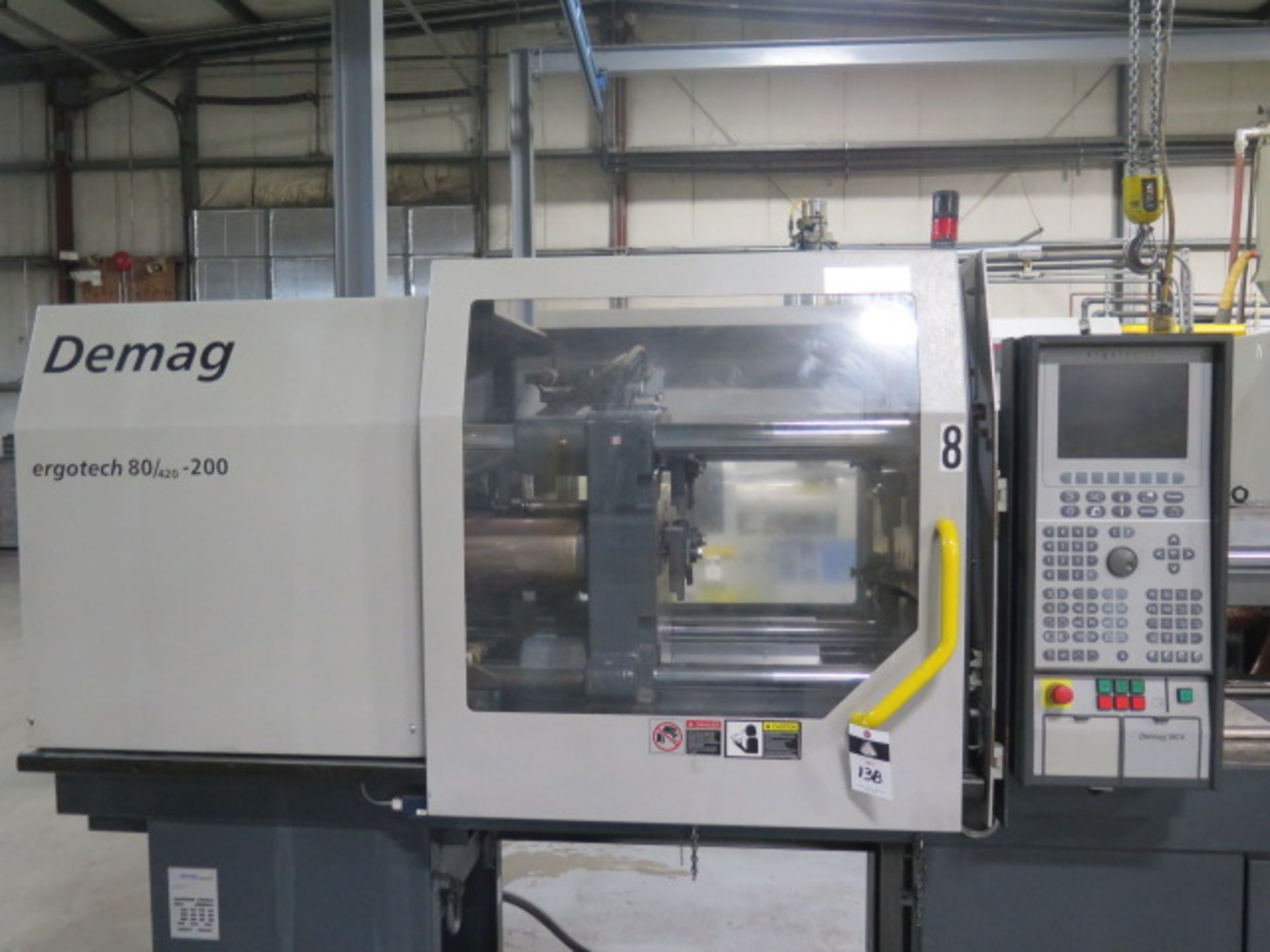 Demag Ergotech 800/420-200 80-Ton Plastic Injection Molding s/n 7153-0016 w/ Demag NC4, SOLD AS IS - Image 4 of 20