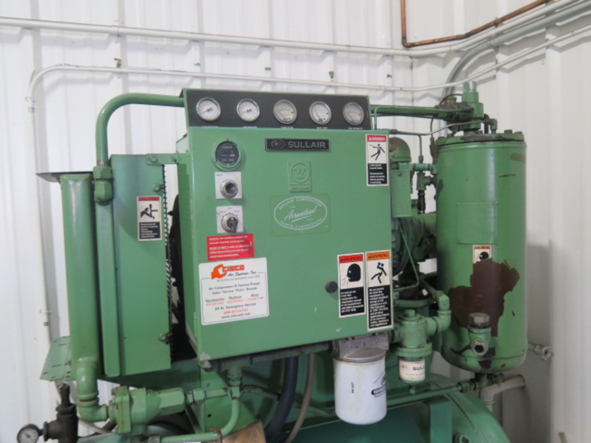 Sullair mdl. 10B-25 ACAC 25Hp Rotary Vane Horizontal Air Compressor s/n 003-65166 (SOLD AS-IS - NO - Image 3 of 10