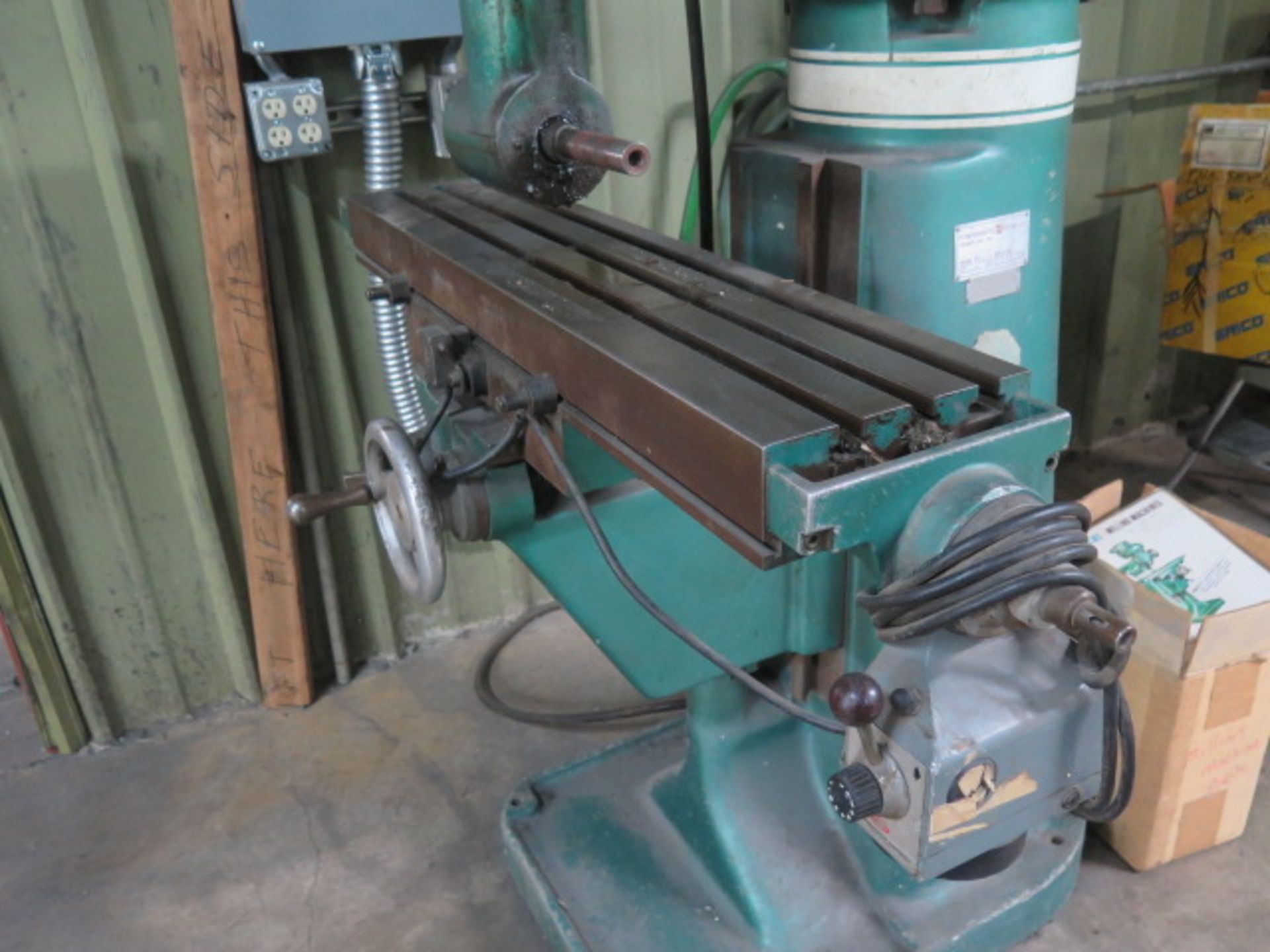 Powermatic Millrite Vertical Mill w/ 90 Degree Milling Head, Power Feed, 8" x 36" Table SOLD AS IS - Image 5 of 7