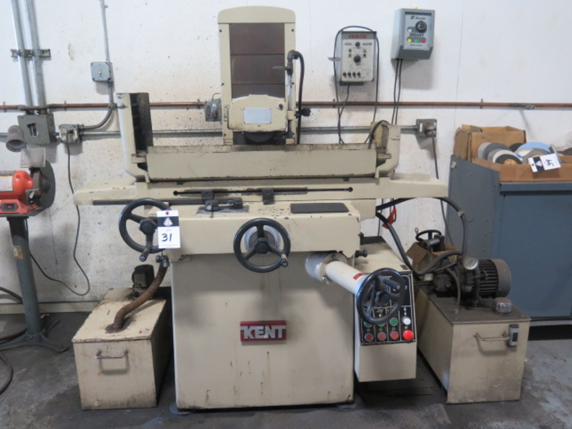 Kent KGS-250AH 8" x 20" Automatic Hyd Surface Grinder s/n 95060111 w/ Electromagnetic, SOLD AS IS