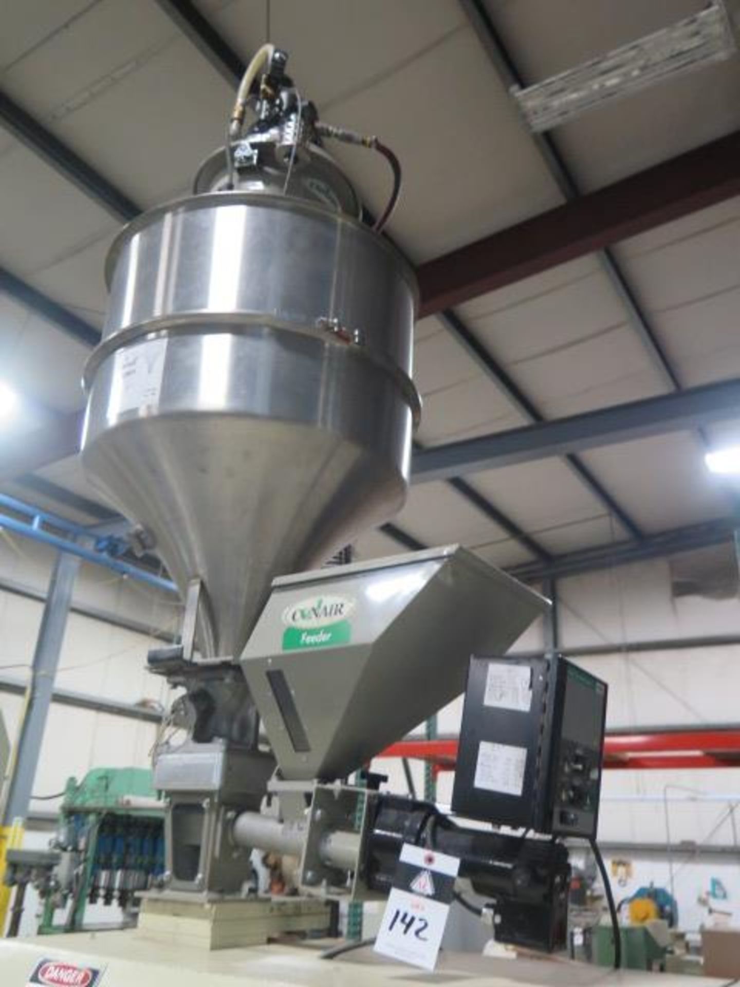 Spiral Material Hopper w/ Conair Color Feeder, Conair Vacuum Loader, Controls (SOLD AS-IS - NO - Image 2 of 8