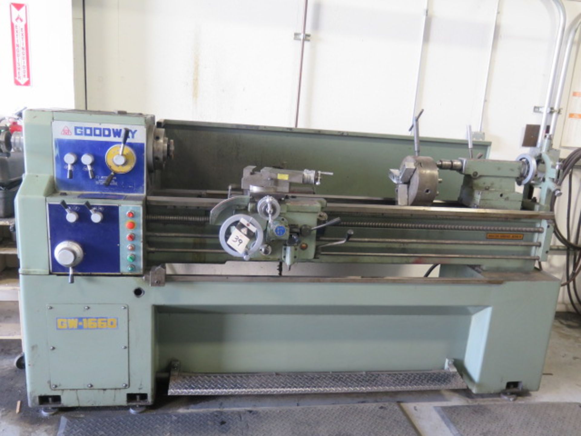 Goodway GW-1660 16" x 60" Geared Head Gap Bed Lathe w/ 33-2000 RPM, Inch/mm Threading, SOLD AS IS