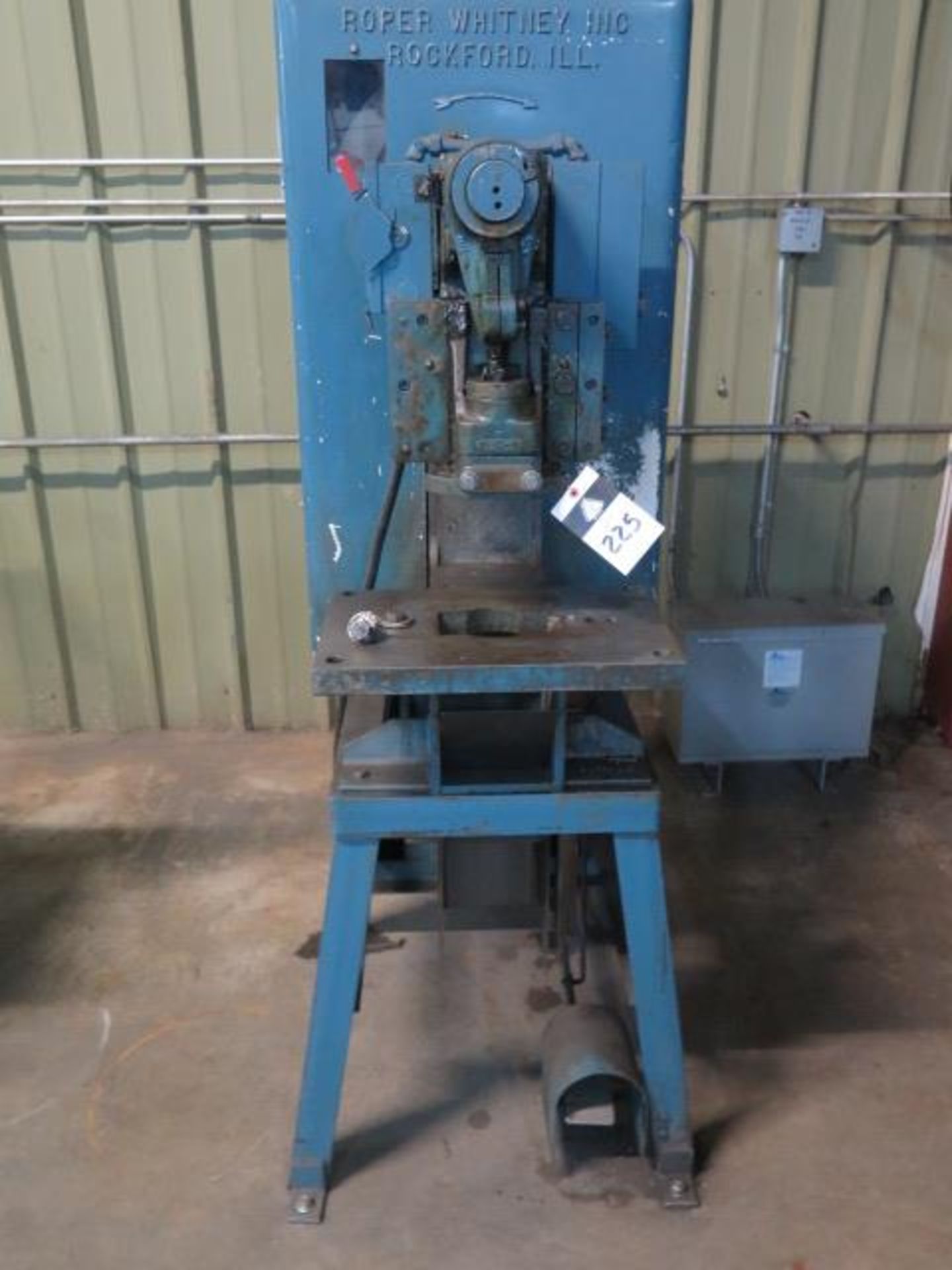 Roper Whitney mdl. 129 10-Ton Stamping Press s/n 1186-4-86 w/ 12" x 18" Bolster Area SOLD AS-IS