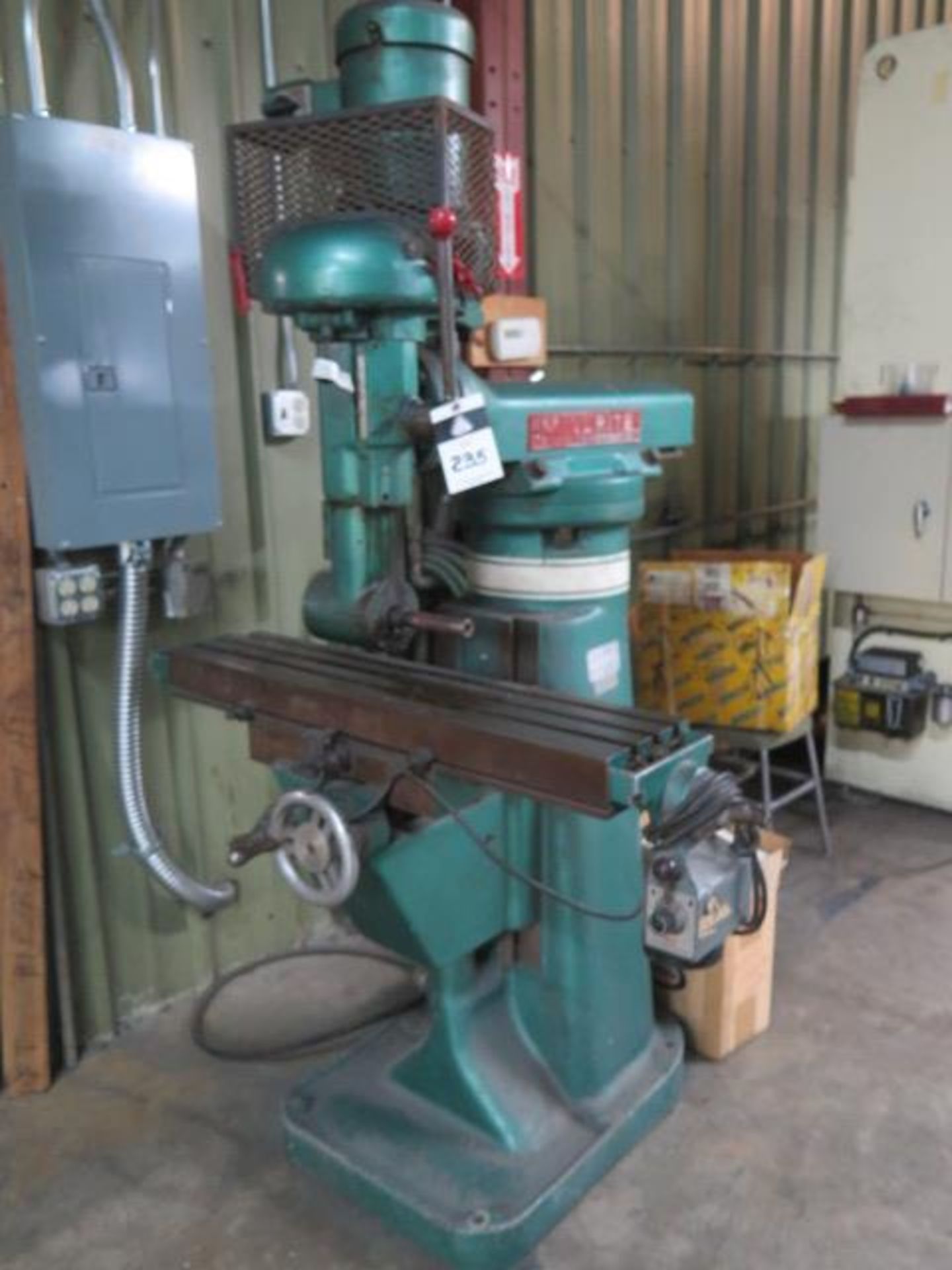 Powermatic Millrite Vertical Mill w/ 90 Degree Milling Head, Power Feed, 8" x 36" Table SOLD AS IS - Image 2 of 7