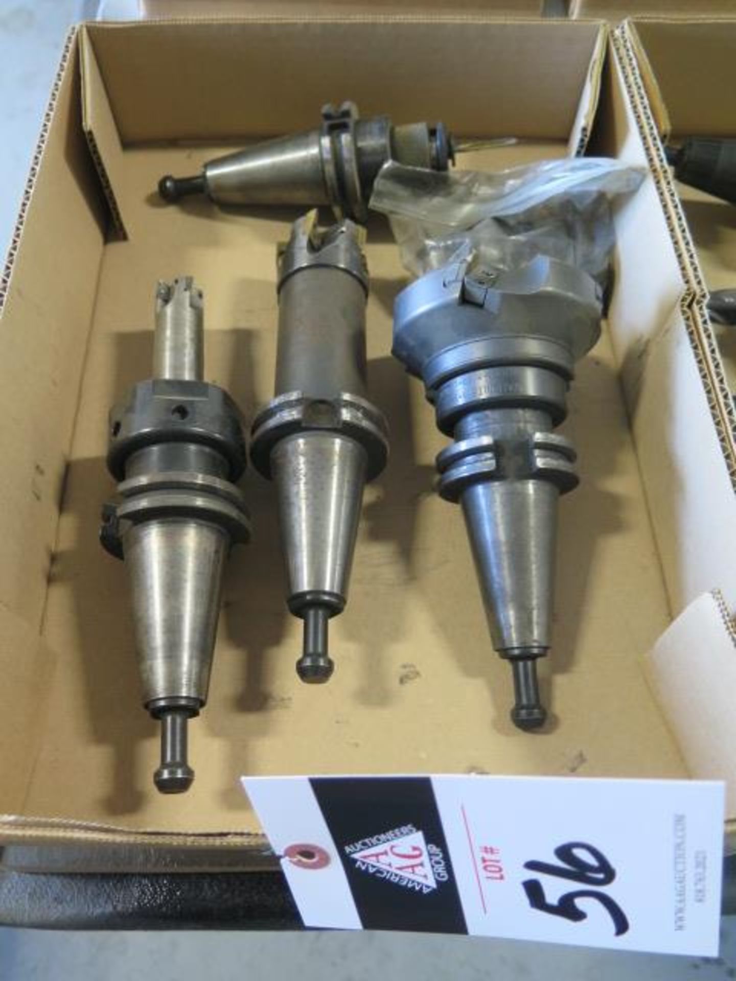 CAT-40 Taper Insetrt Shell Mills and Tapping Head (4) (SOLD AS-IS - NO WARRANTY)