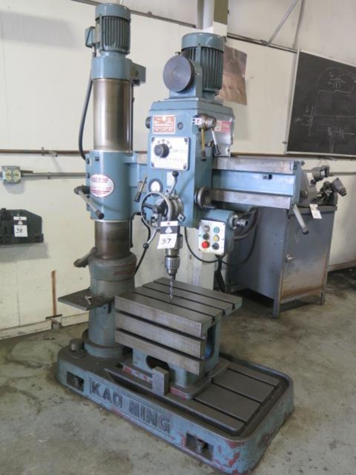 YCI Supermax KMR-700DS 8" Column x 22" Radial Arm Drill s/n 15495 w/ 88-1500 RPM, SOLD AS IS - Image 2 of 13