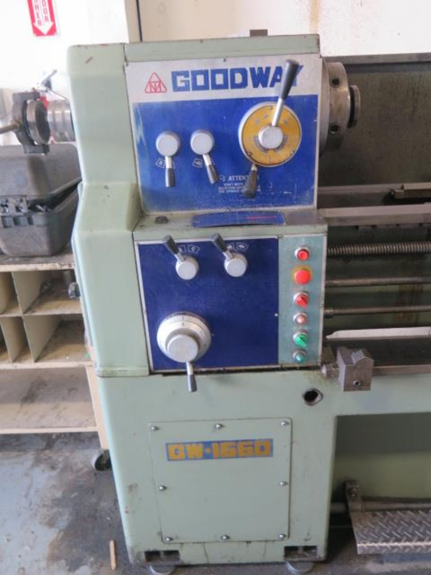 Goodway GW-1660 16" x 60" Geared Head Gap Bed Lathe w/ 33-2000 RPM, Inch/mm Threading, SOLD AS IS - Image 4 of 12