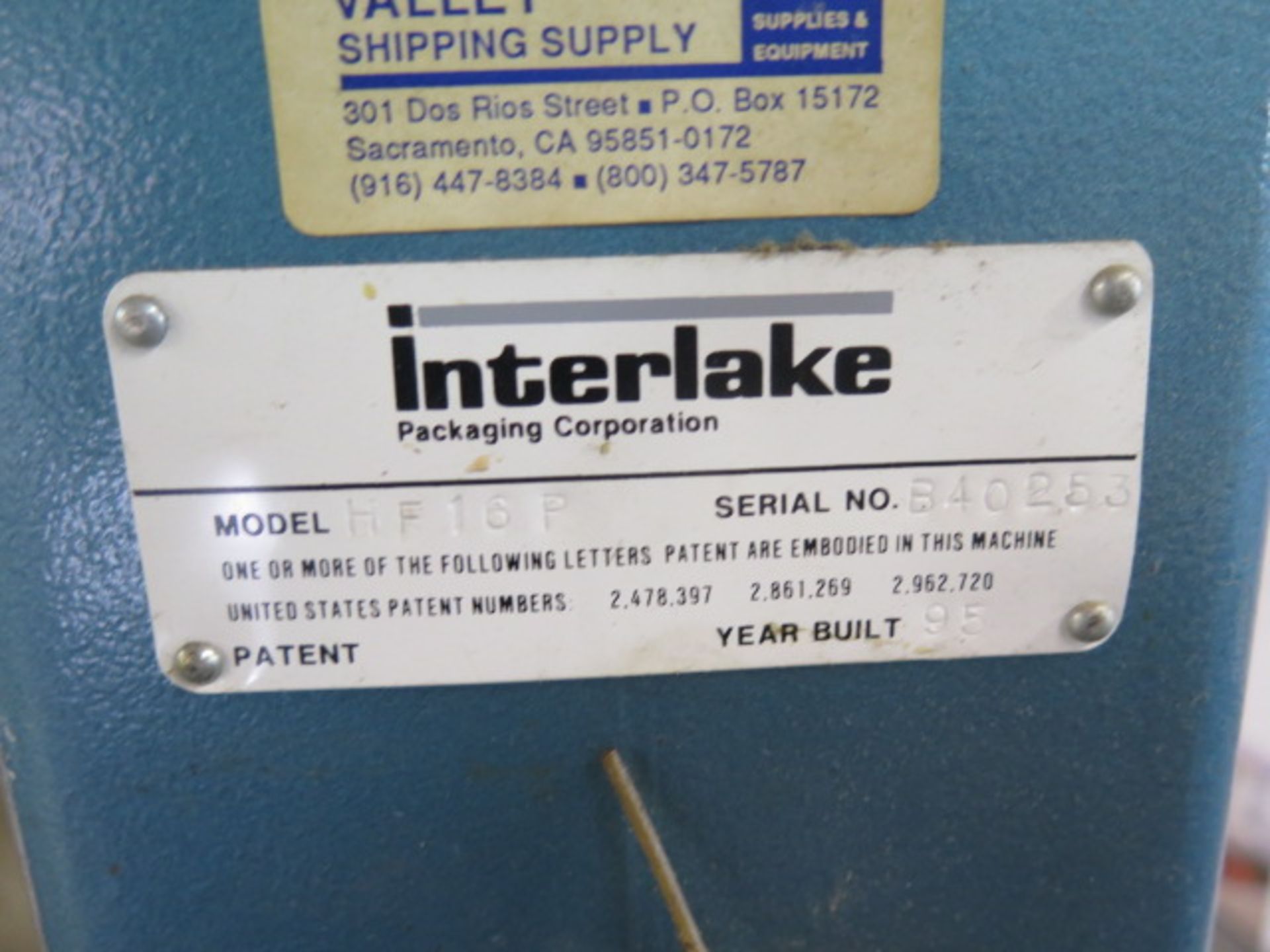 Interlake "Silverstitcher" mdl. HF16P Box Stitcher (Stapler) s/n B40253 (SOLD AS-IS - NO WARRANTY) - Image 9 of 9