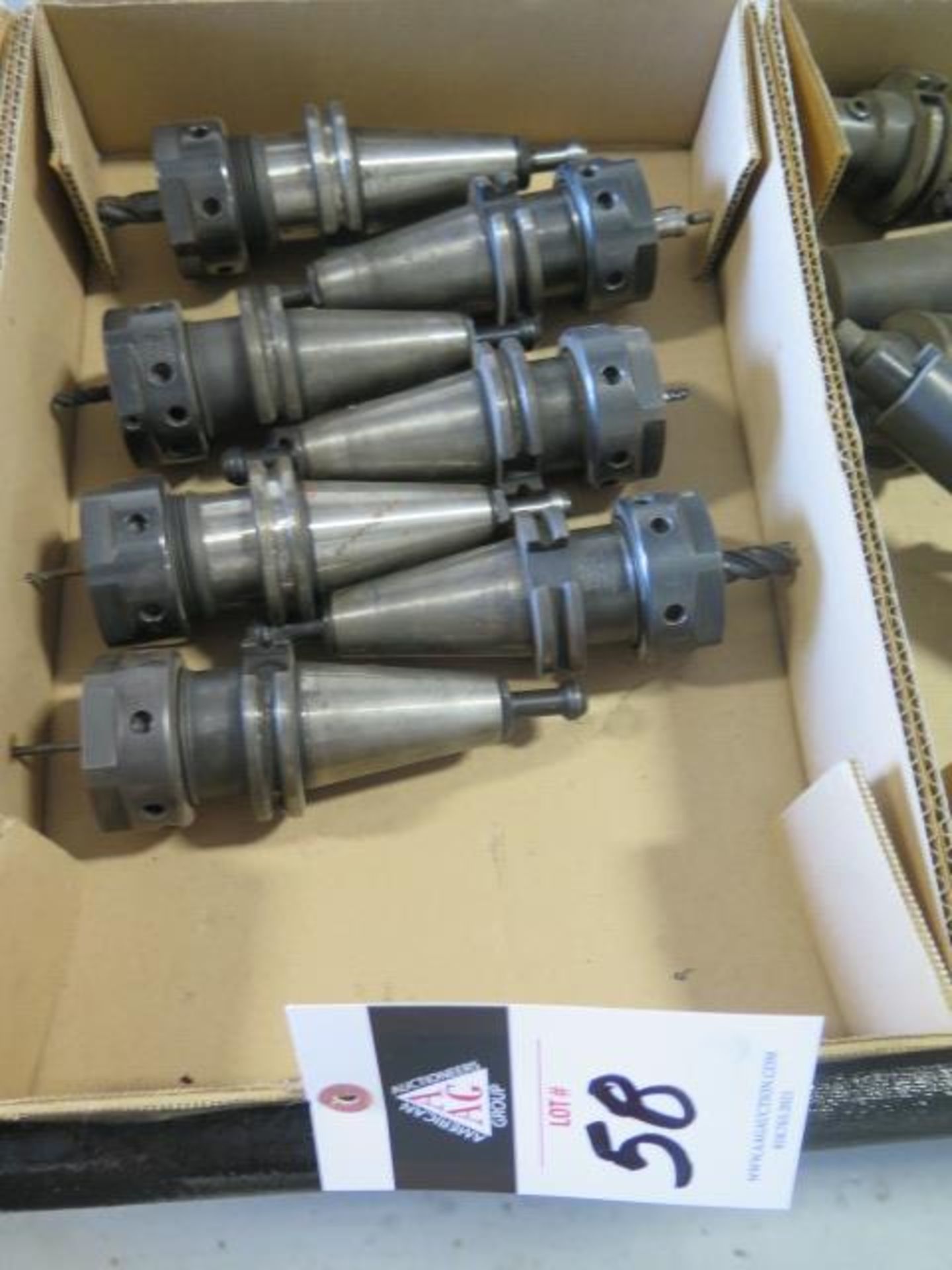 CAT-40 Taper TG-100 Collet Chucks (7) (SOLD AS-IS - NO WARRANTY)