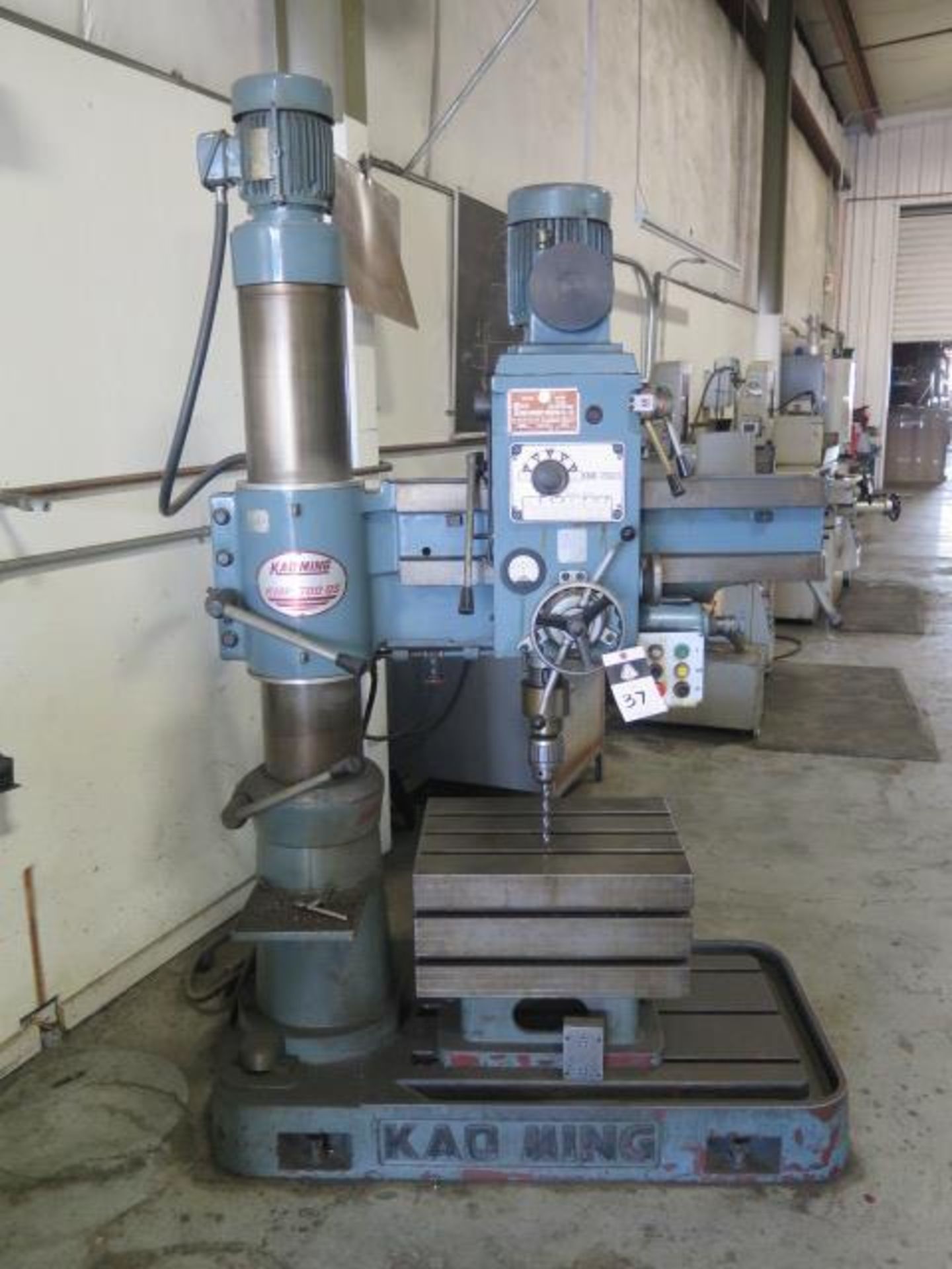 YCI Supermax KMR-700DS 8" Column x 22" Radial Arm Drill s/n 15495 w/ 88-1500 RPM, SOLD AS IS