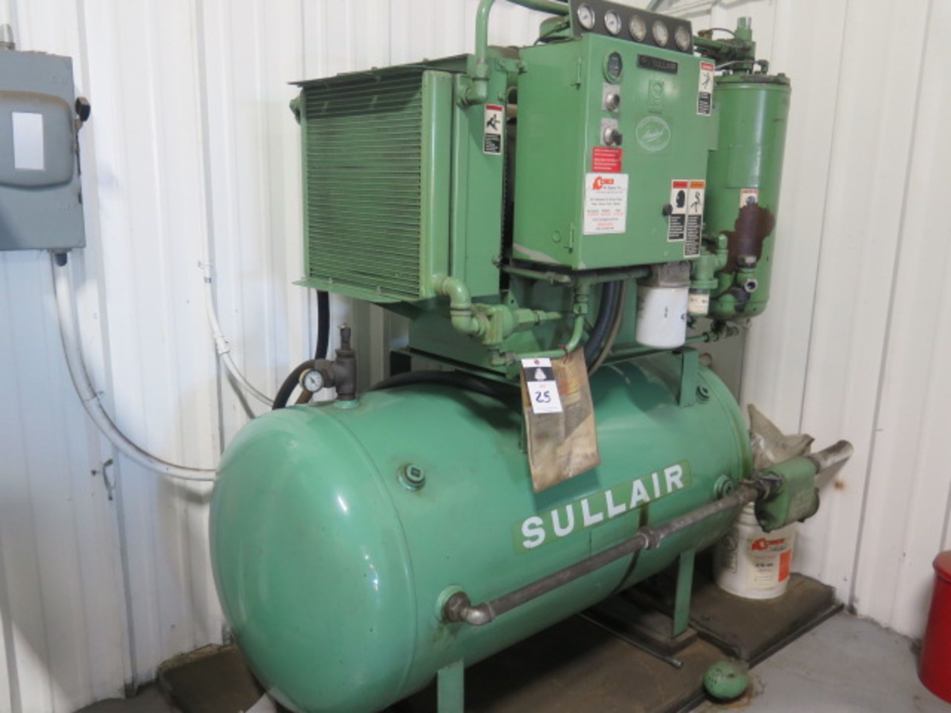 Sullair mdl. 10B-25 ACAC 25Hp Rotary Vane Horizontal Air Compressor s/n 003-65166 (SOLD AS-IS - NO - Image 2 of 10