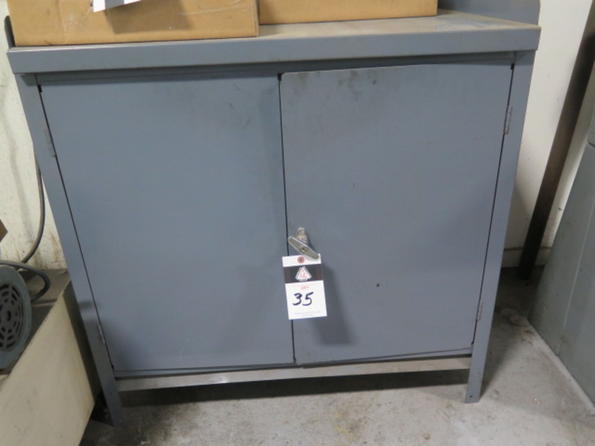 Storage Cabinet w/ Misc (SOLD AS-IS - NO WARRANTY)