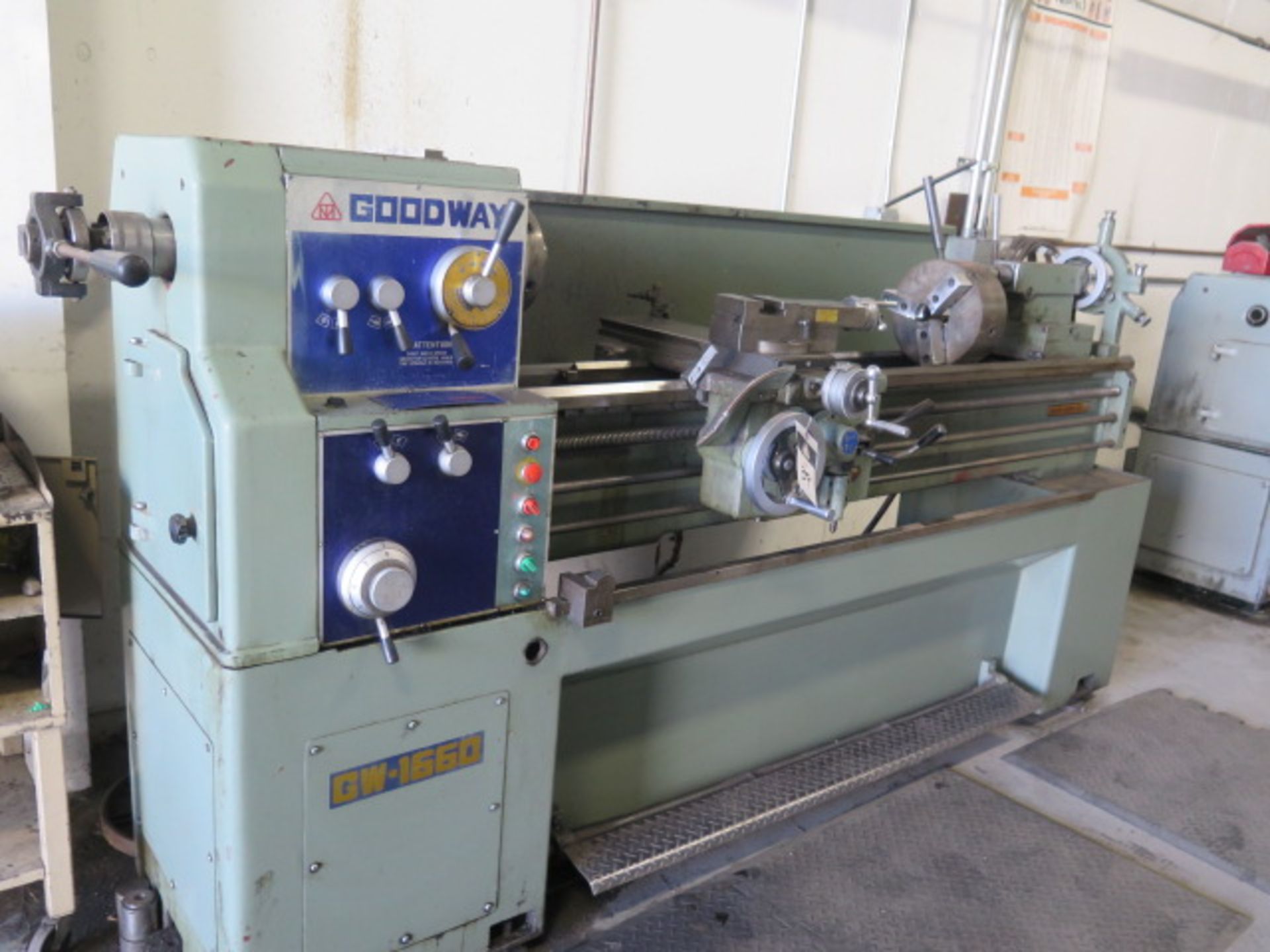 Goodway GW-1660 16" x 60" Geared Head Gap Bed Lathe w/ 33-2000 RPM, Inch/mm Threading, SOLD AS IS - Image 2 of 12