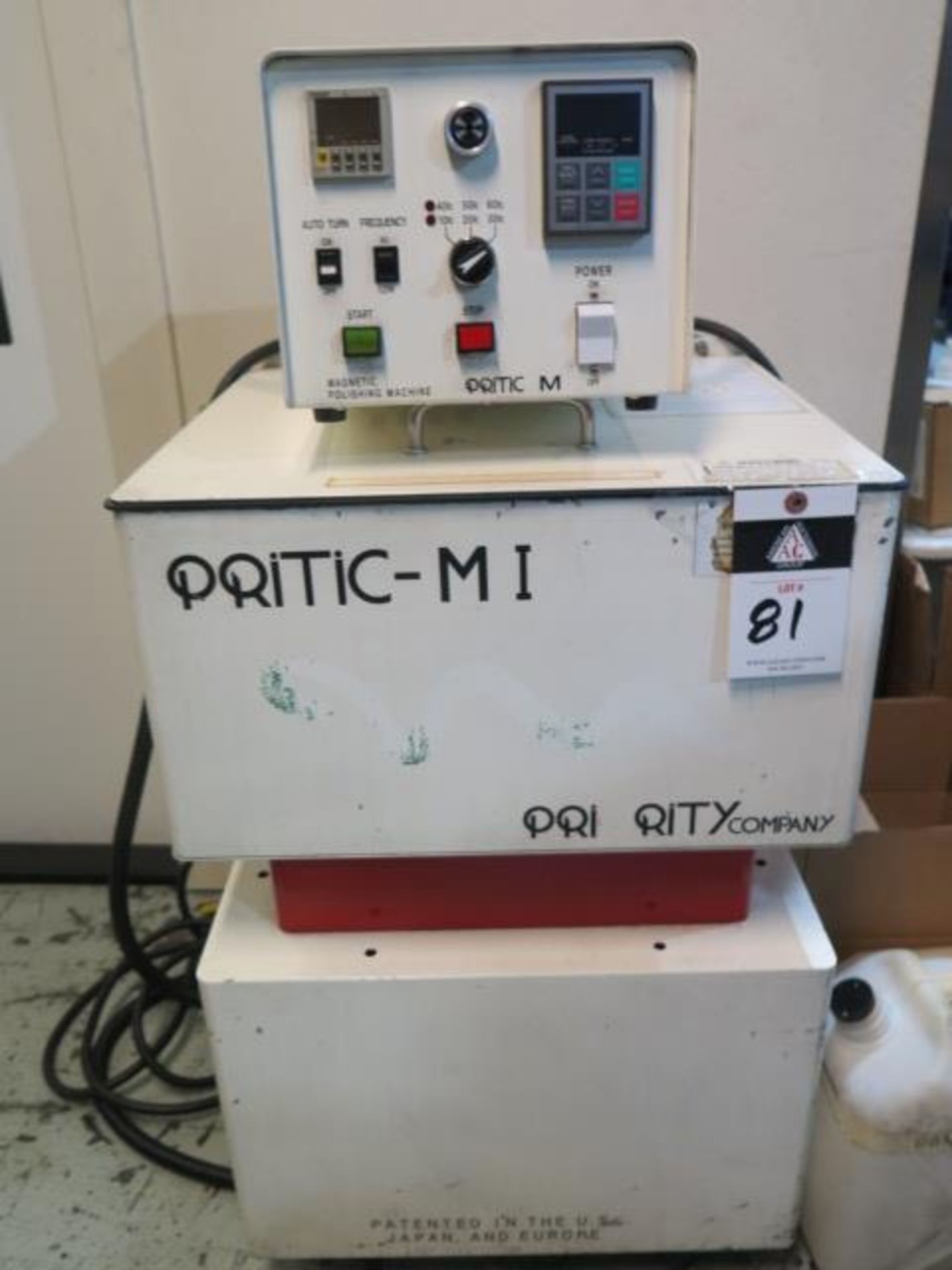 Pritic Magnetic Polishing Machine w/ Pritic-M Controls, Pritic-MI Magnetic Field Generation Tank,