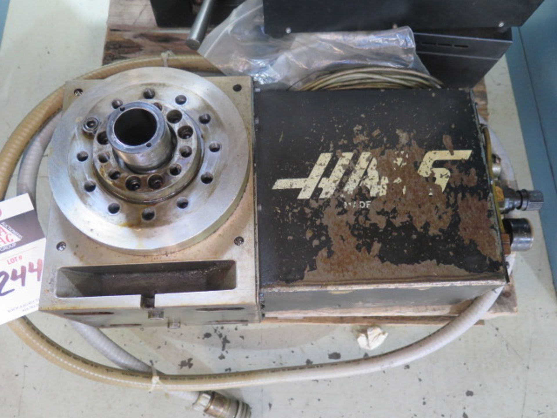 Haas 4th Axis 8" Rotary Table and 5C Rotary Head (NOT RUNNING - BOTH NEED REPAIRS) w/ Servo - Image 2 of 9