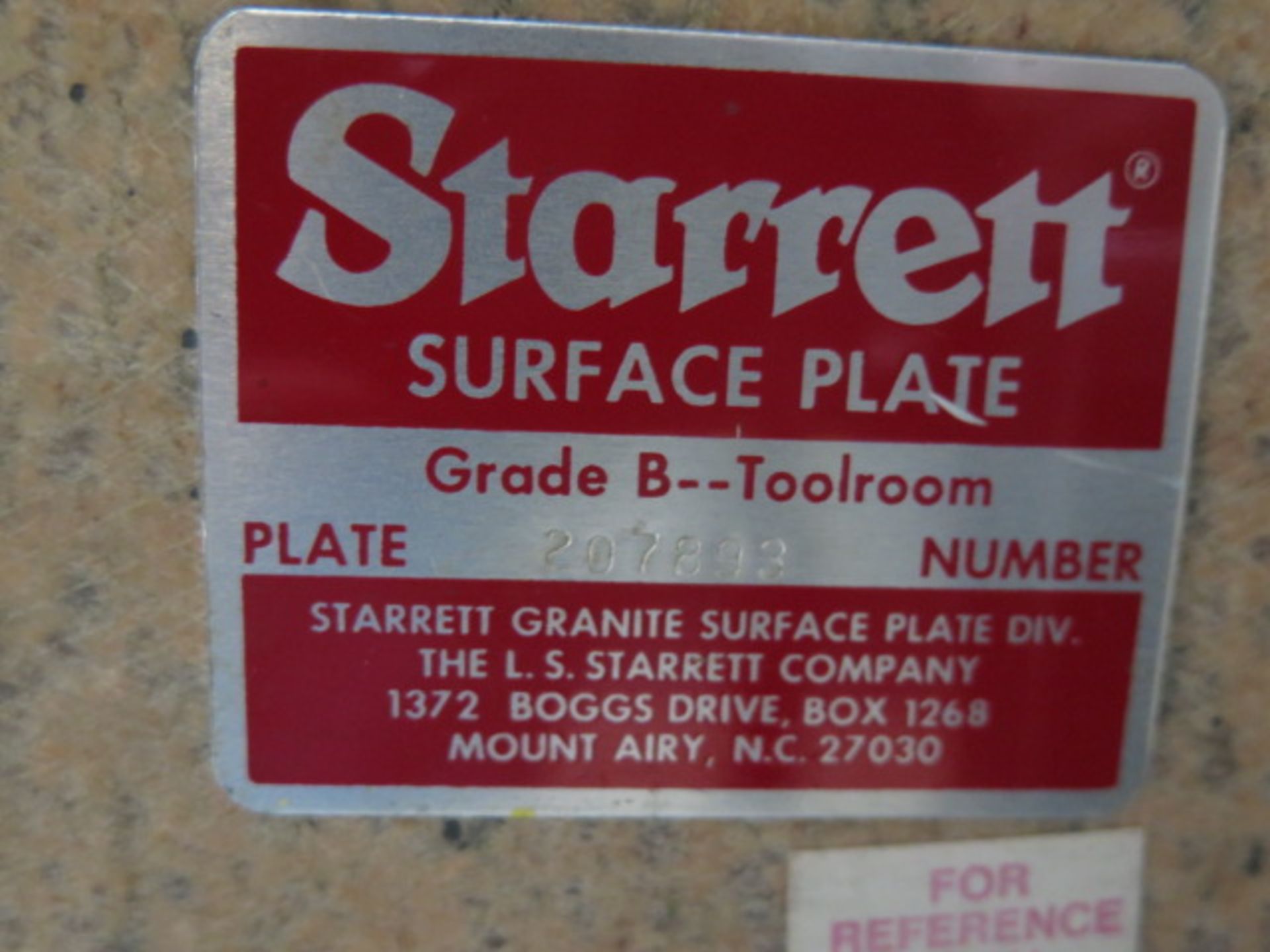 Starrett Crystal Pink 18" x 24" x 4 1/4" Granite Surface Plate (NO STAND) (SOLD AS-IS - NO - Image 5 of 5