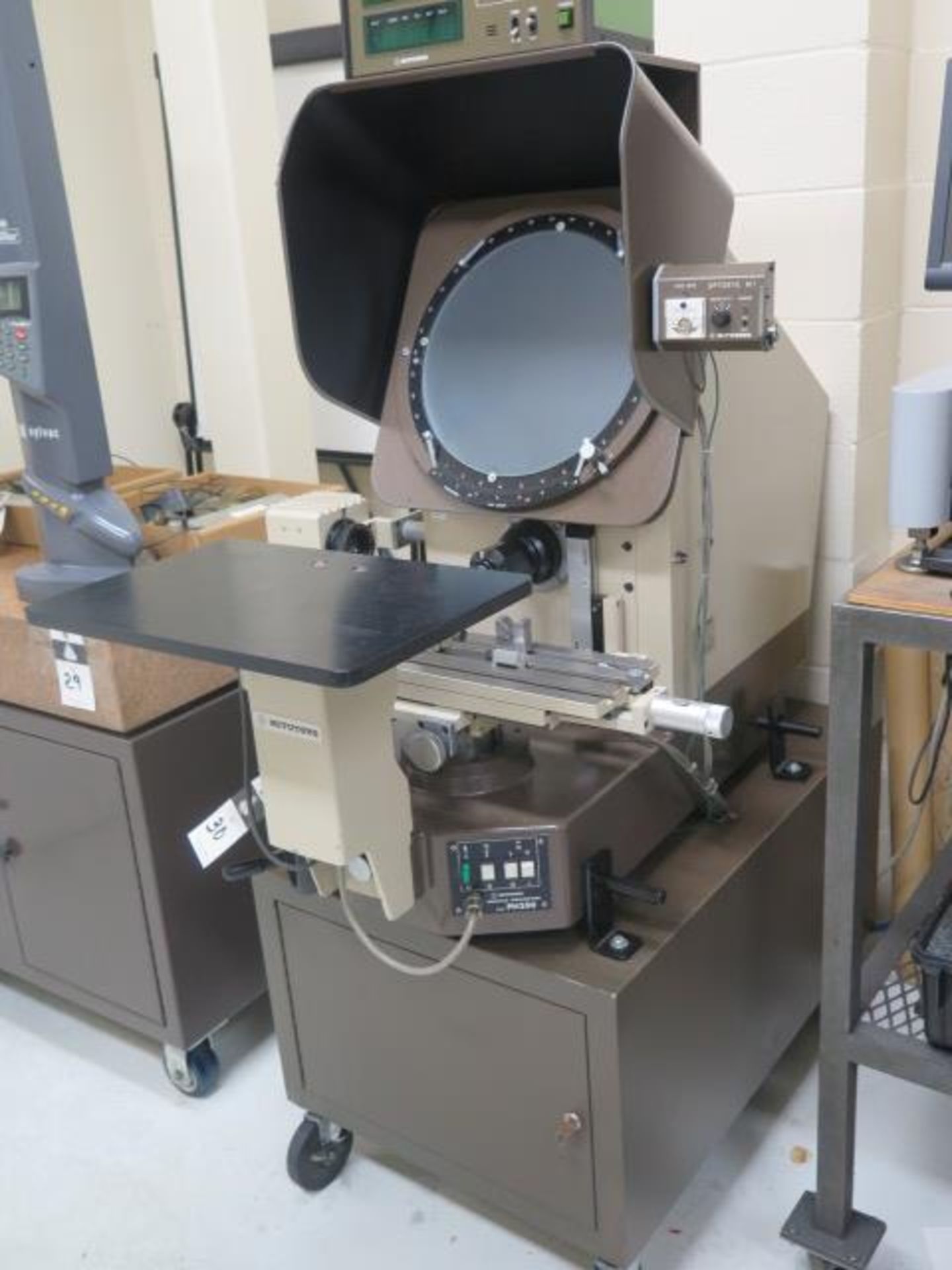 Mitutoyo PH-350 13” Optical Comparator s/n 60093 w/ Mitutoyo DRO, Mitutoyo M1 Edge Zone, SOLD AS IS - Image 3 of 18