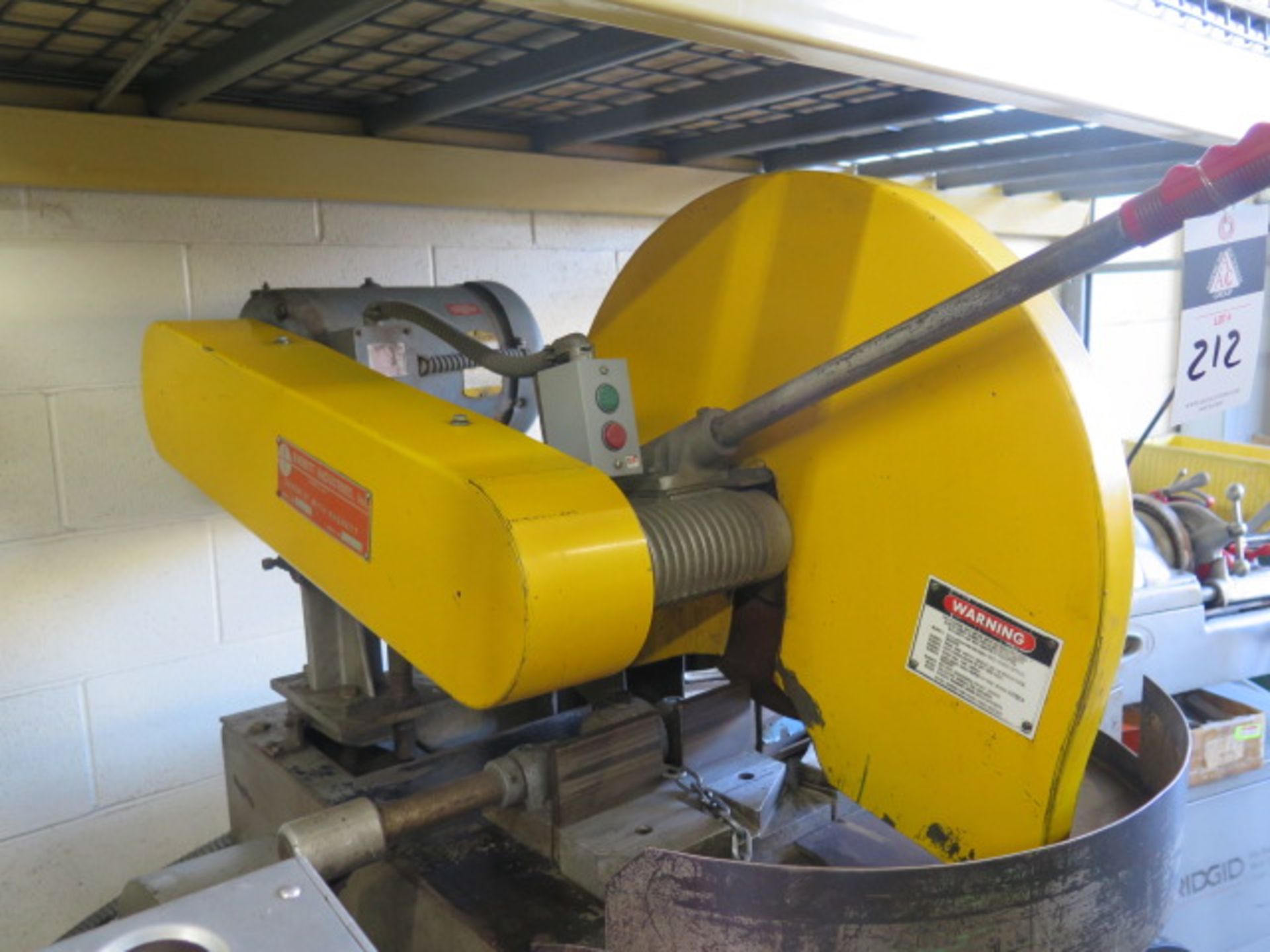 Everett mdl. 20AA22 20" Abrasive Miter Cutoff Saw s/n 6828-2 w/ Pneumatic Chain Clamping (SOLD AS-IS - Image 8 of 10