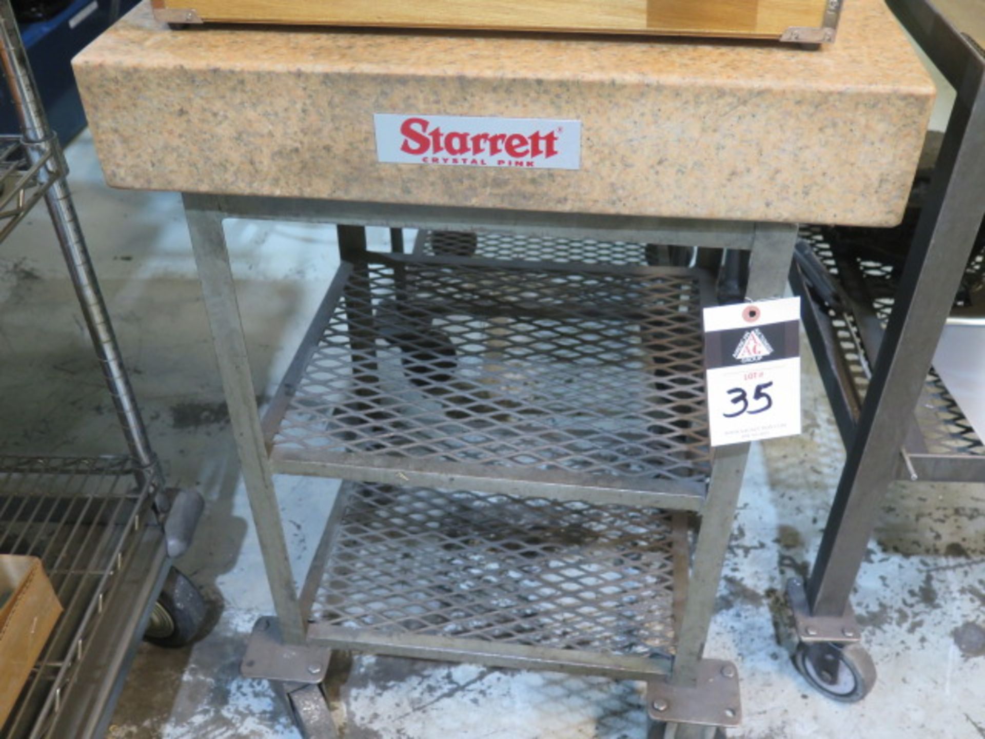 Starrett Crystal Pink 18" x 24" x 4 1/4" Granite Surface Plate (NO STAND) (SOLD AS-IS - NO