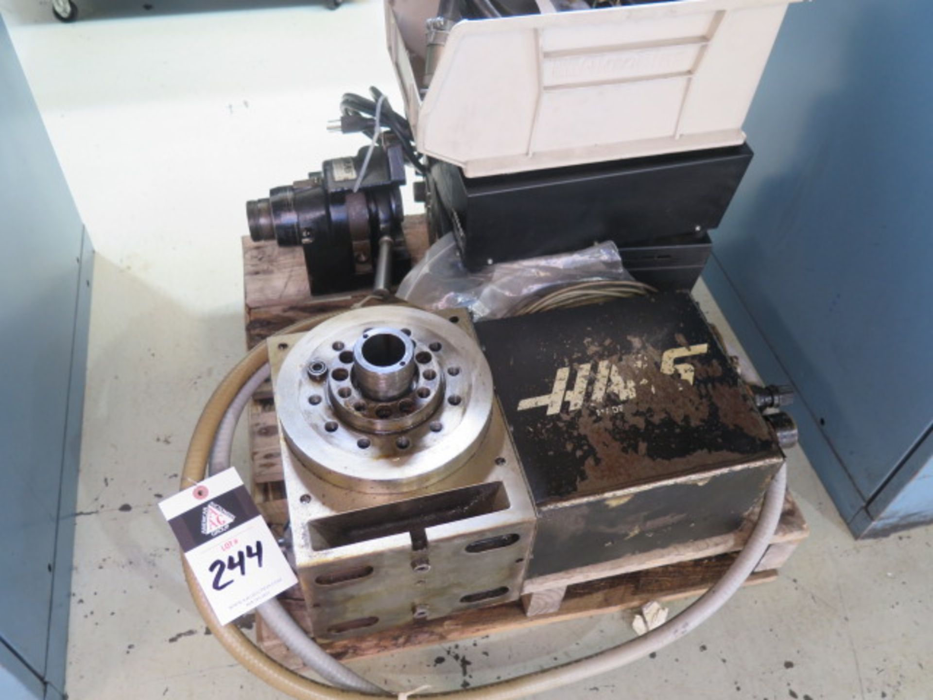 Haas 4th Axis 8" Rotary Table and 5C Rotary Head (NOT RUNNING - BOTH NEED REPAIRS) w/ Servo