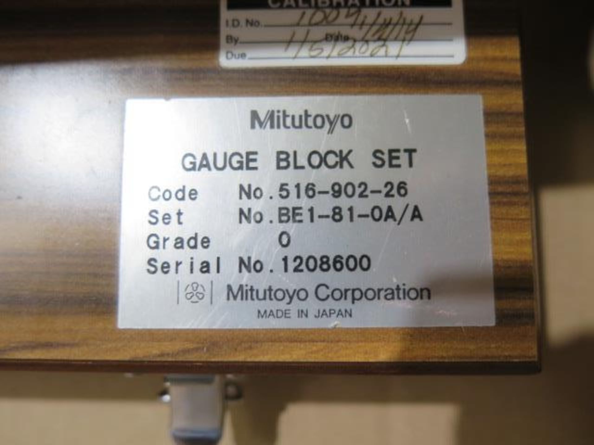 Mitutoyo Gage Block Set (SOLD AS-IS - NO WARRANTY) - Image 6 of 8