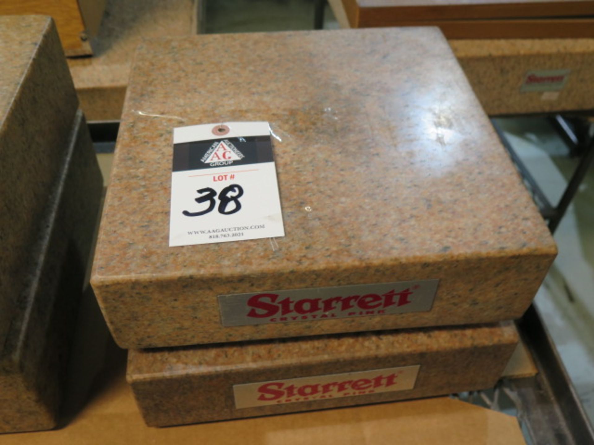 Starrett Crystal Pink 12" x 12" x 3 1/2" Granite Surface Plates (2) (NO STAND) (SOLD AS-IS - NO