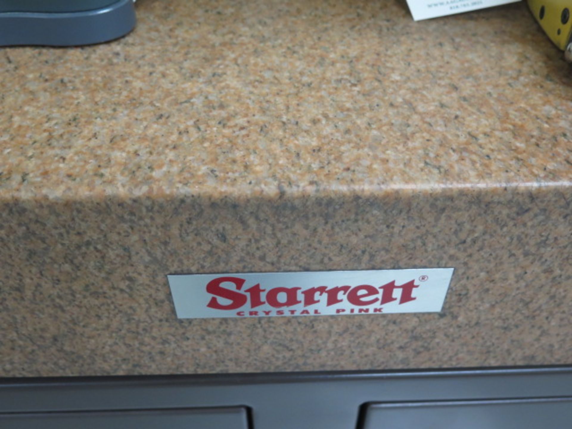 Starrett Crystal Pink 24” x 36” x 6 ½” Grade “A” Granite Surface Plate w/Rolling Cabinet SOLD AS IS - Image 4 of 5