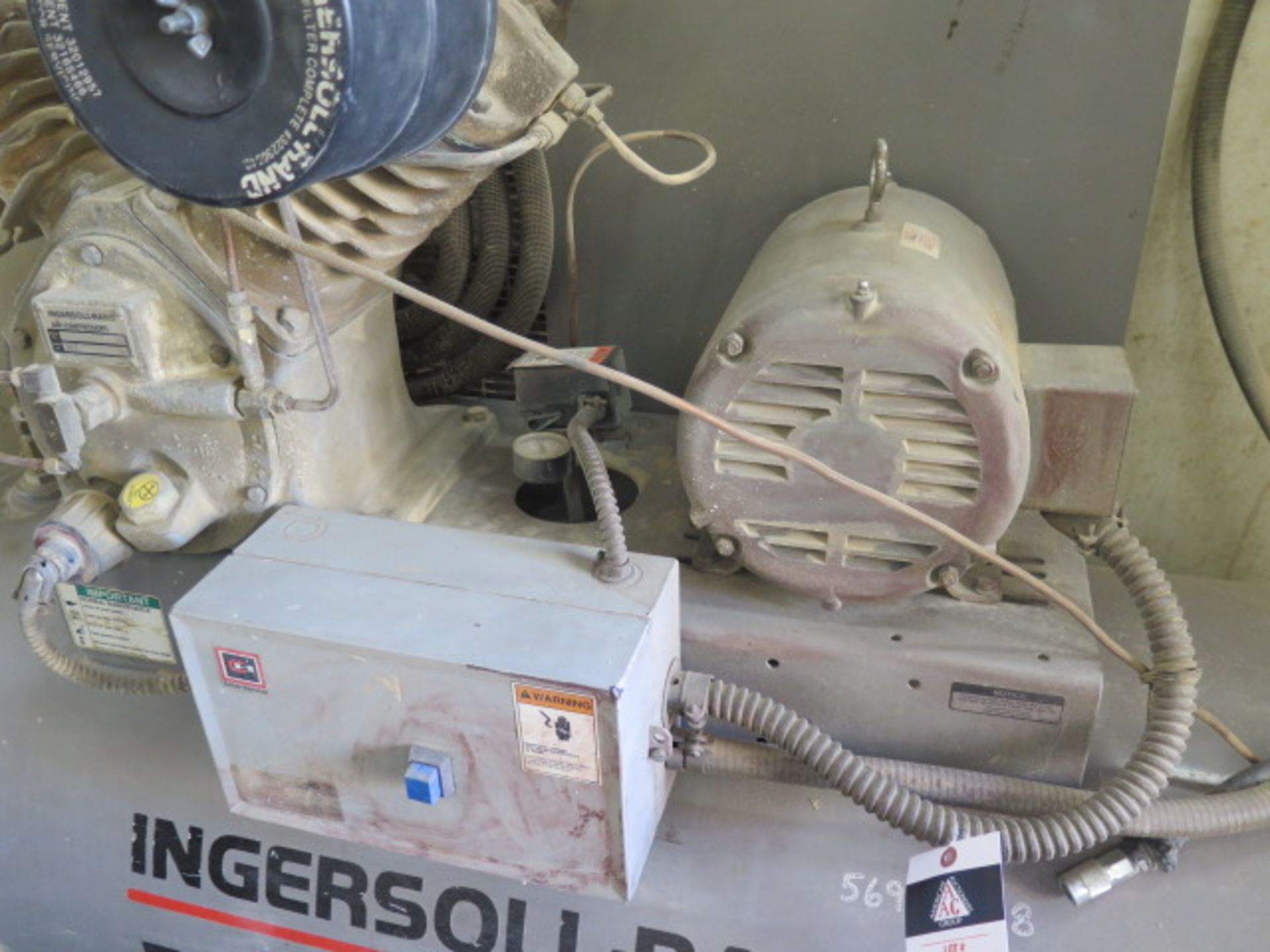 Ingersoll Rand T30 10/7.5Hp Horizontal Air Compressor w/ 2-Stage Pump, 80 Gallon SOLD AS IS - Image 5 of 7