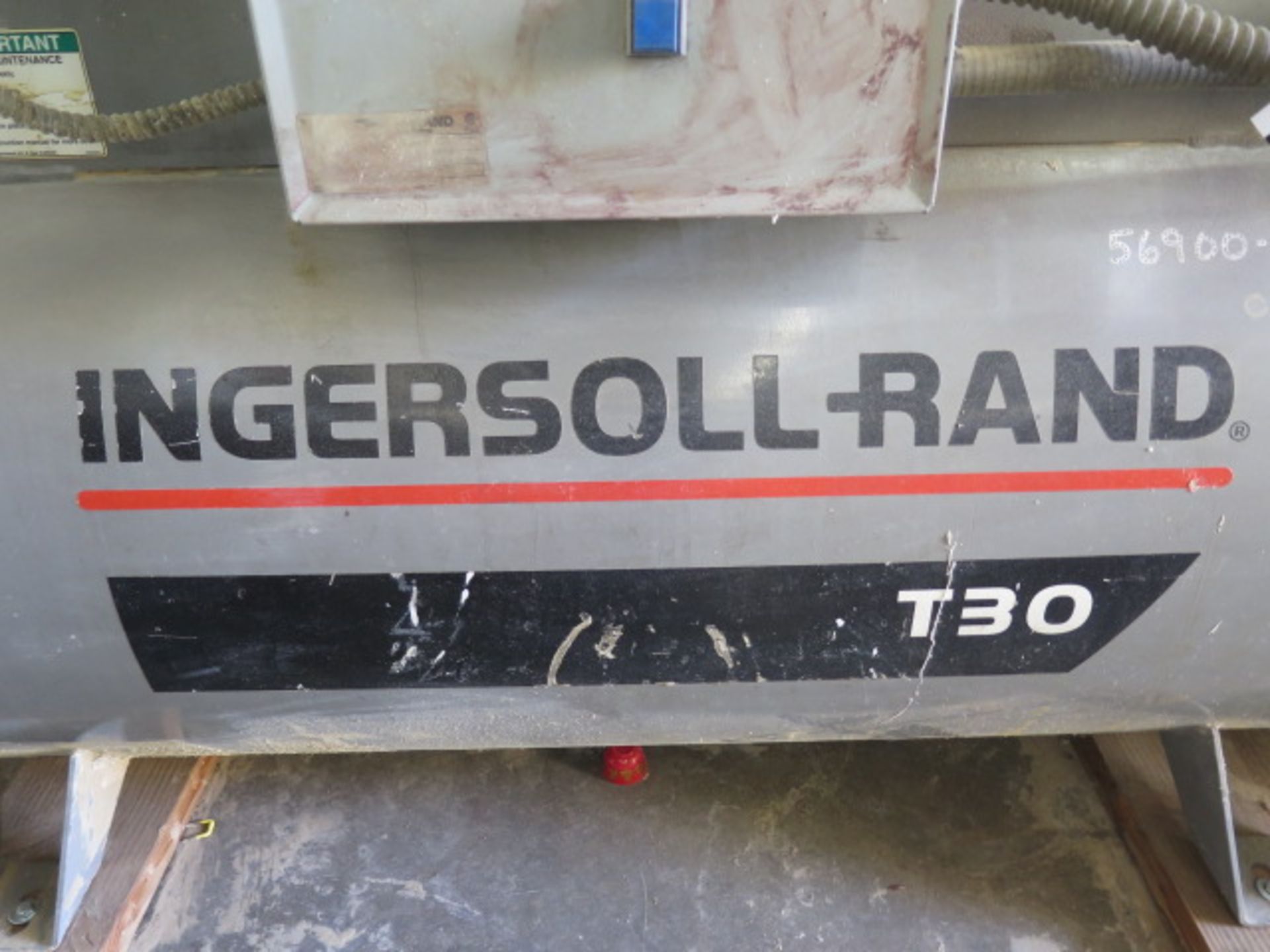 Ingersoll Rand T30 10/7.5Hp Horizontal Air Compressor w/ 2-Stage Pump, 80 Gallon SOLD AS IS - Image 6 of 7