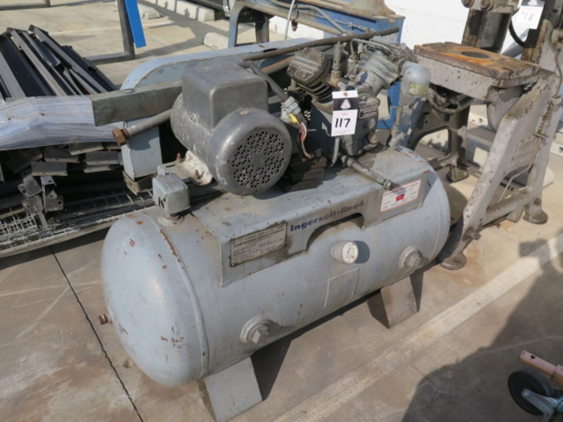 Ingersoll Rand 3Hp Horizontal Air Compressor w/ 2-Stage Pump, 60 Gallon Tank (SOLD AS-IS - NO - Image 2 of 6