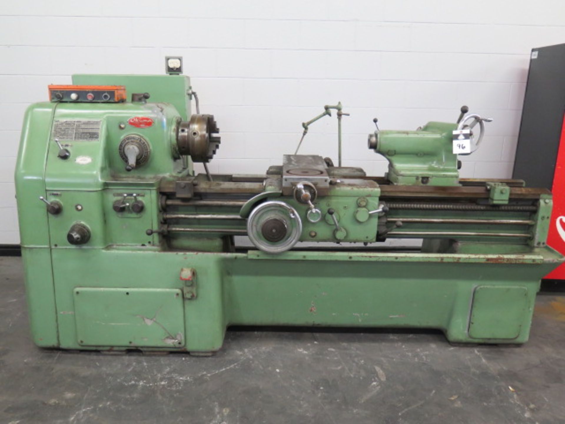 Okuma type LS Gap Bed Lathe (MISSING CROSS SLIDE ASSEMBLY) s/n 4707-3896 w/ SOLD AS IS