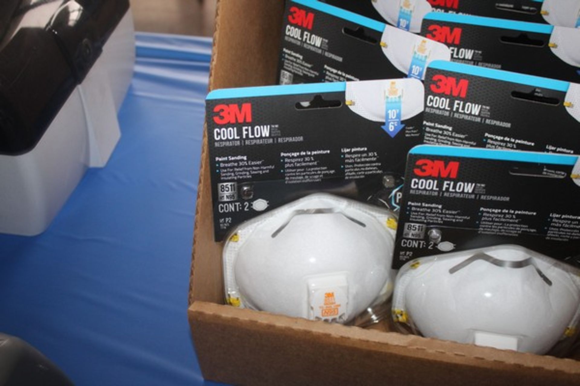 (10) 3M COOLFLOW MODEL 8511-N95 RESPIRATOR MASKS, TWO PER PACKAGE - Image 2 of 2