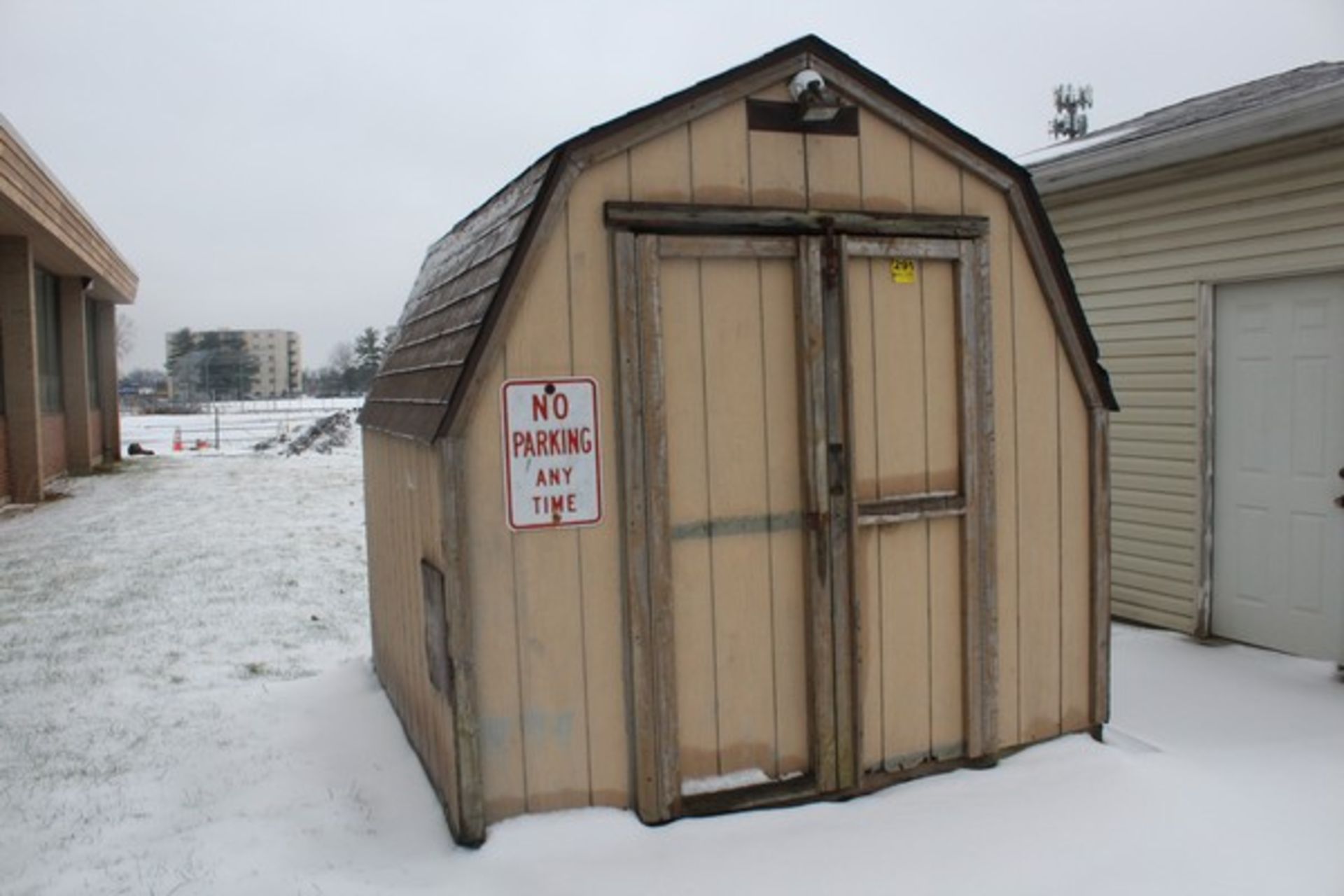 SHED, 98" X 96" X 96", WITH CONTENTS