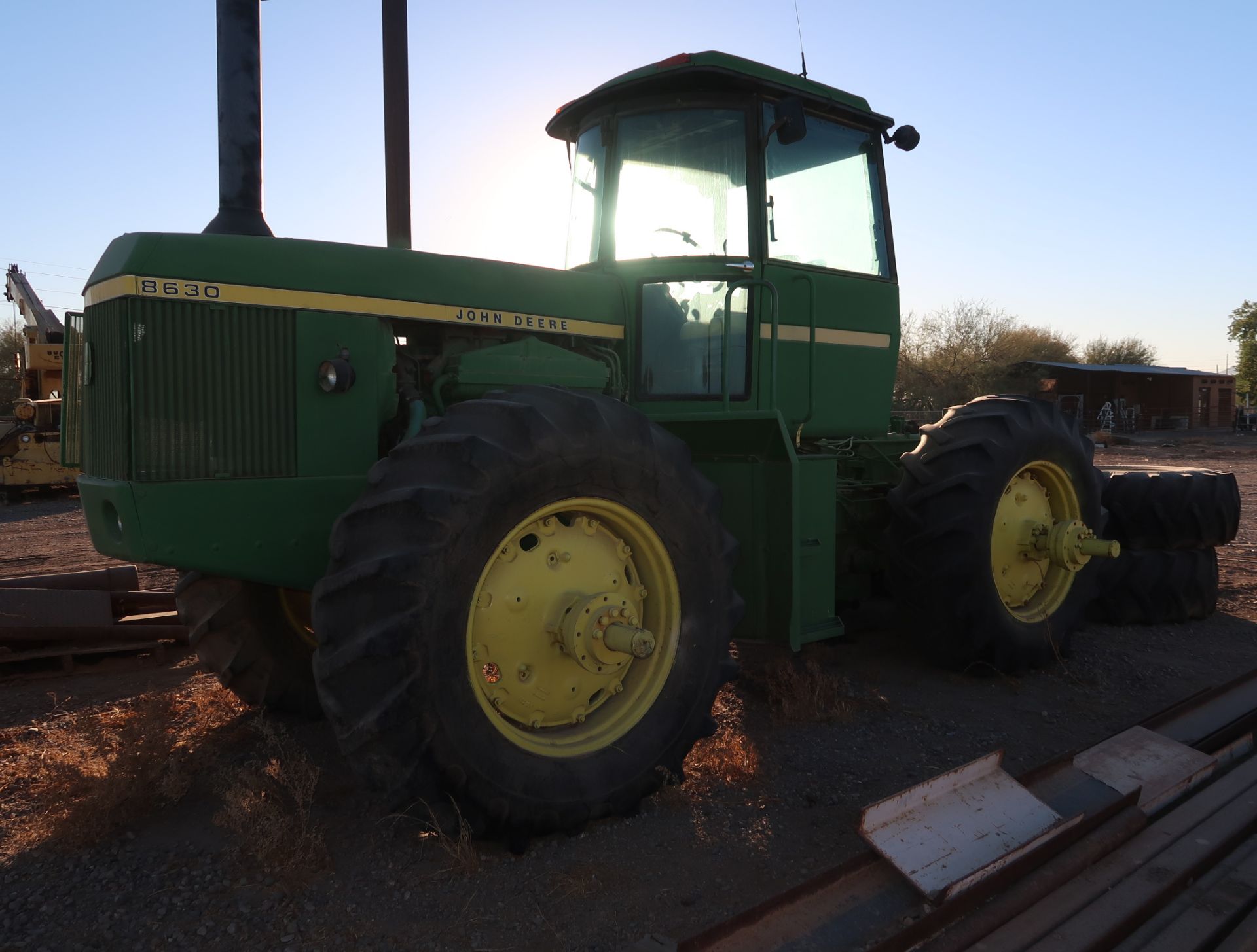 JOHN DEERE 8630H TRACTOR, FRONT & REAR DUALS, REAR HYDRAULICS, EROPS, HRS. UNK. SN. 8630H004074R