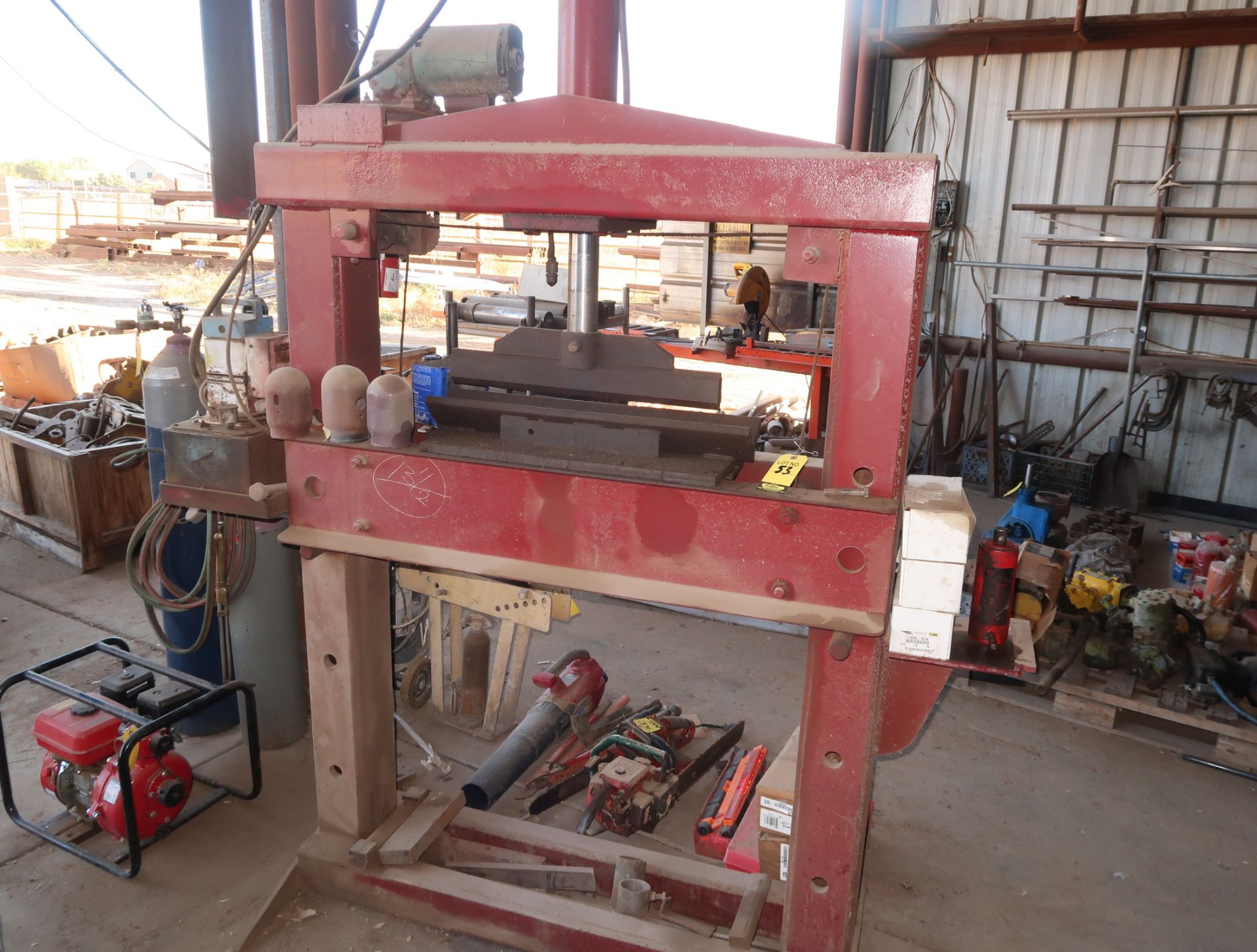 SHOP BUILT H-FRAME HYDRAULIC PRESS