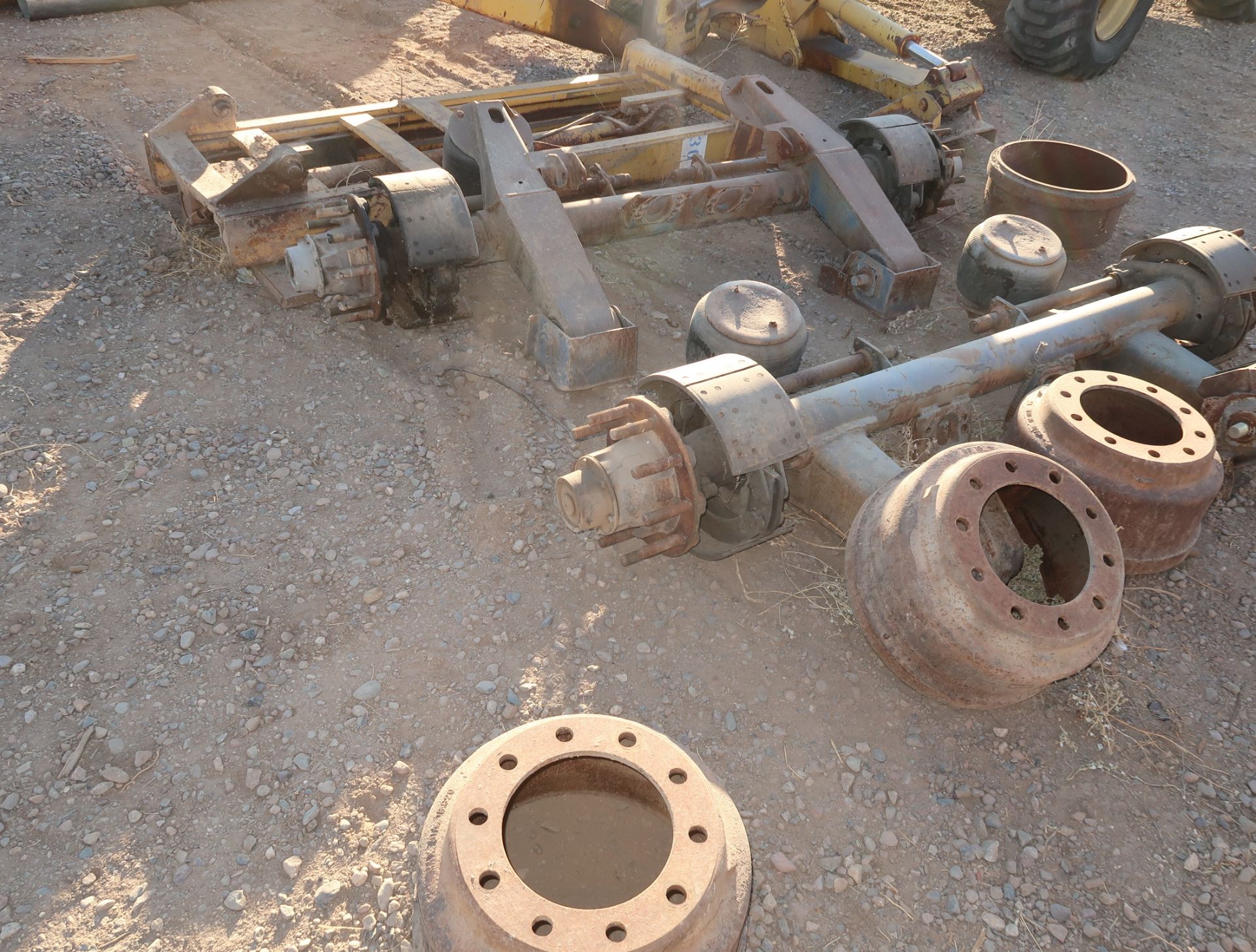 LOT ASST. FUEL TANKS, IDLER ROLLERS, FANS, HUBS, AXLES, ETC. - Image 4 of 4