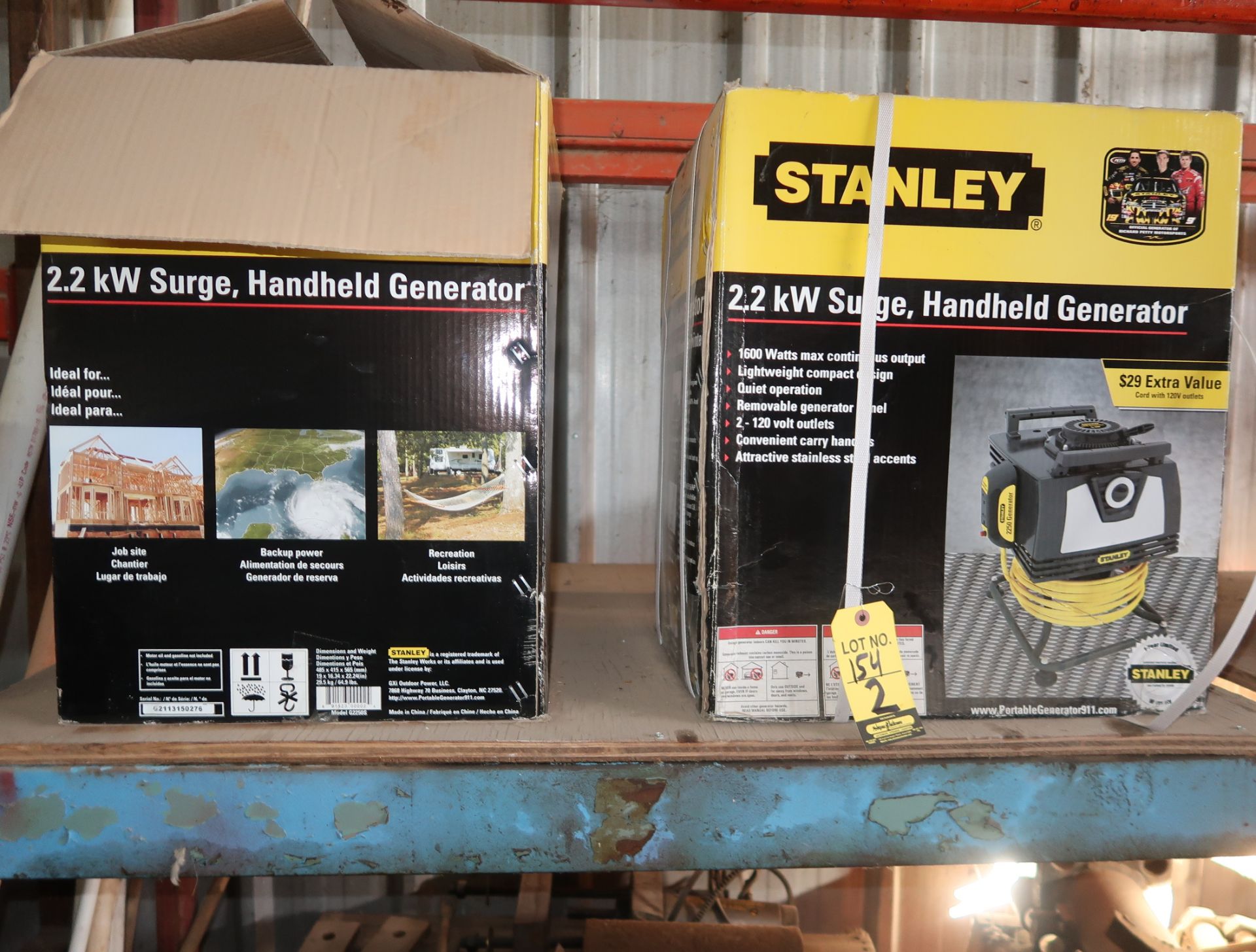 STANLEY 2.2KW SURGE HANDHELD GENERATOR