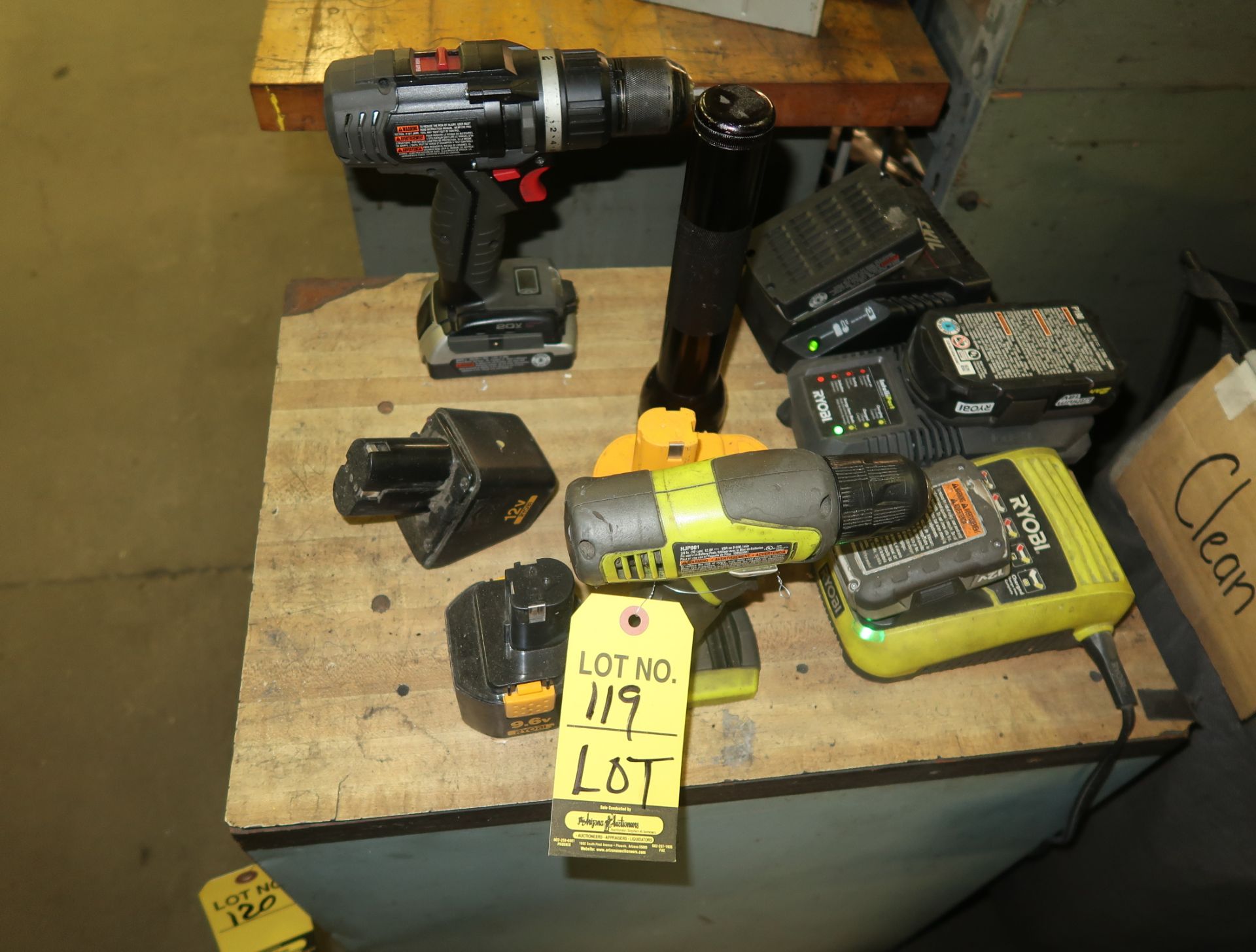 LOT; BATTERY OPERATED DRILLS, CHARGERS, BATTIERS